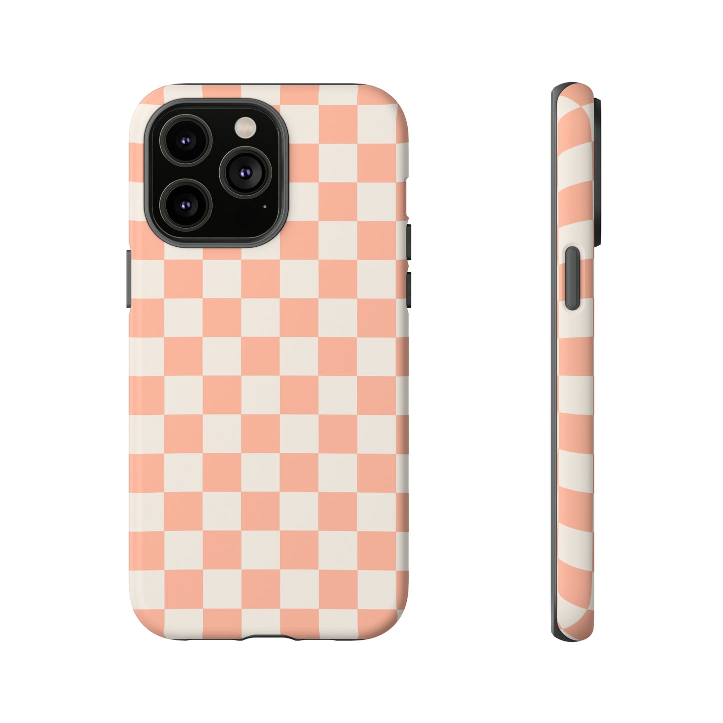 Light Peach Checkers | Tough Phone Case