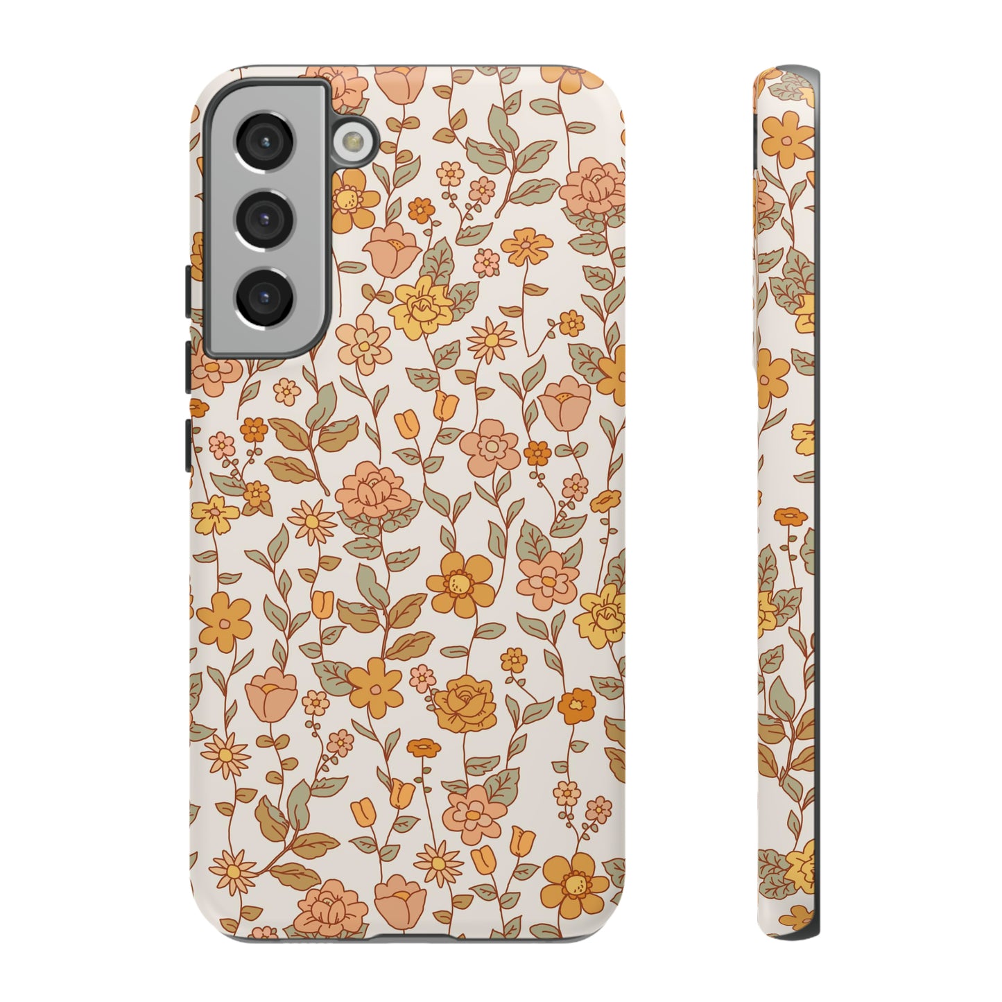 White Old Fashioned Flowers | Tough Phone Case