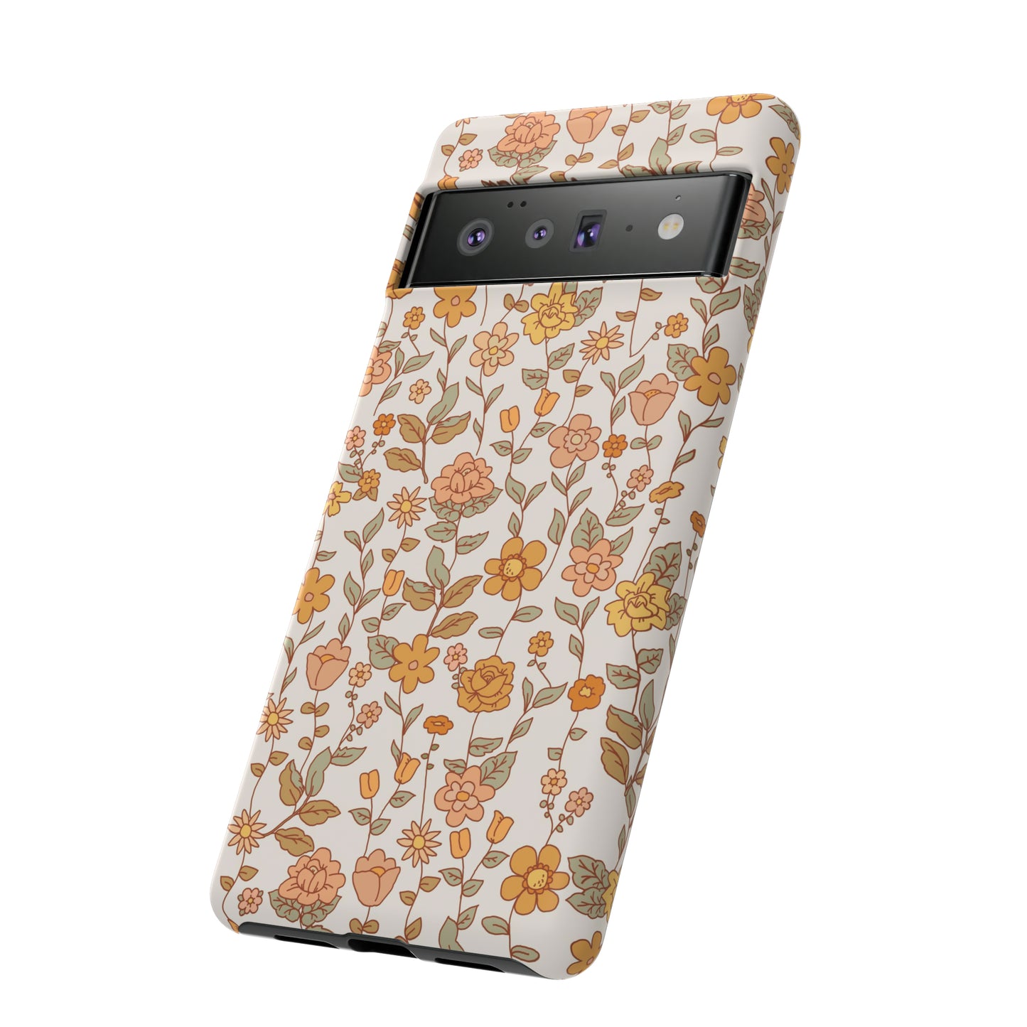 White Old Fashioned Flowers | Tough Phone Case