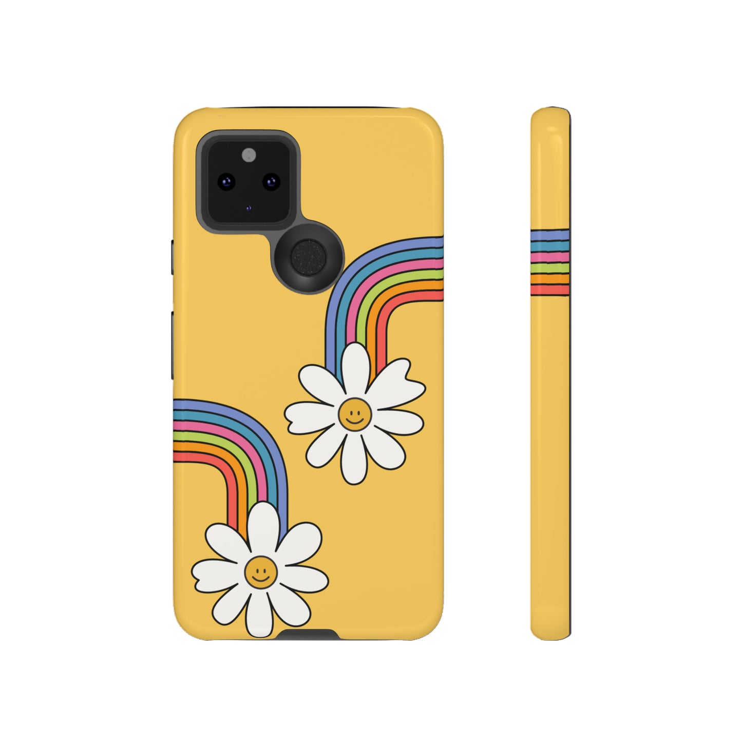 Groovy Rainbow Smiley Faces Phone Case- Tough Cases