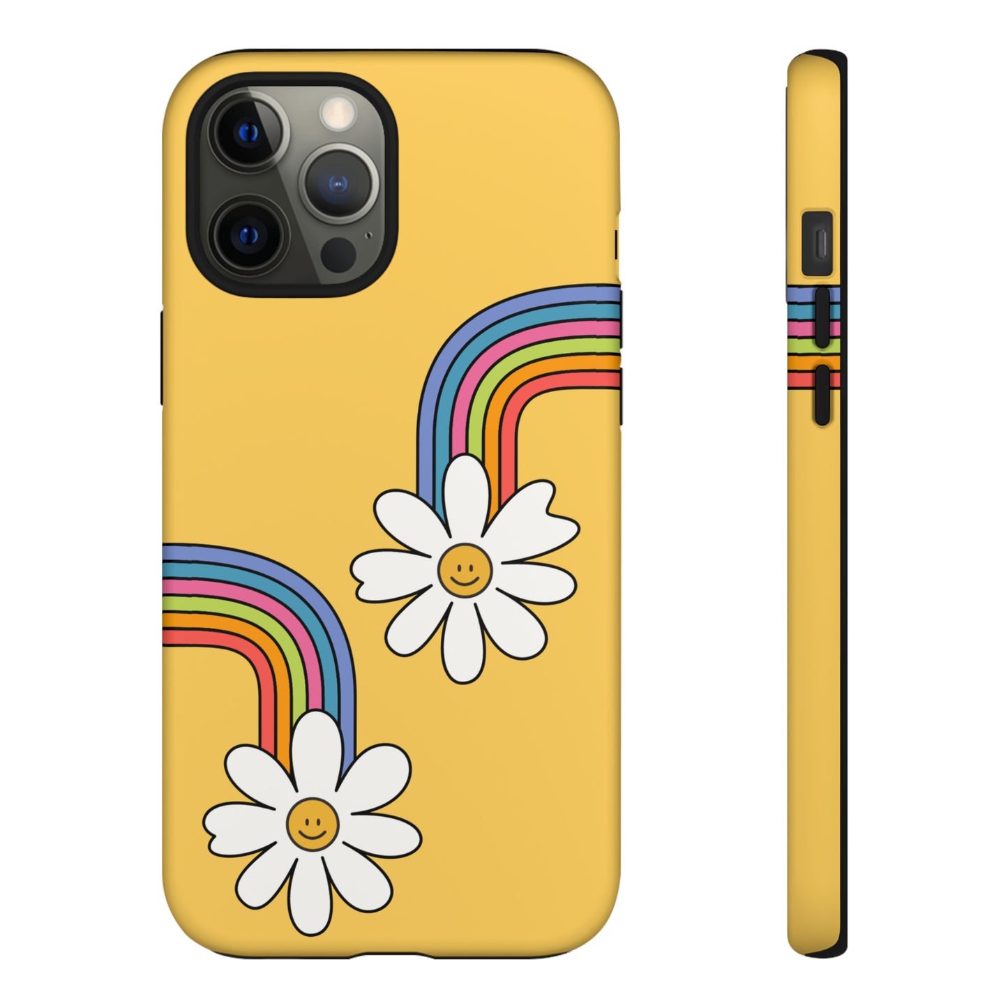 Groovy Rainbow Smiley Faces Phone Case- Tough Cases