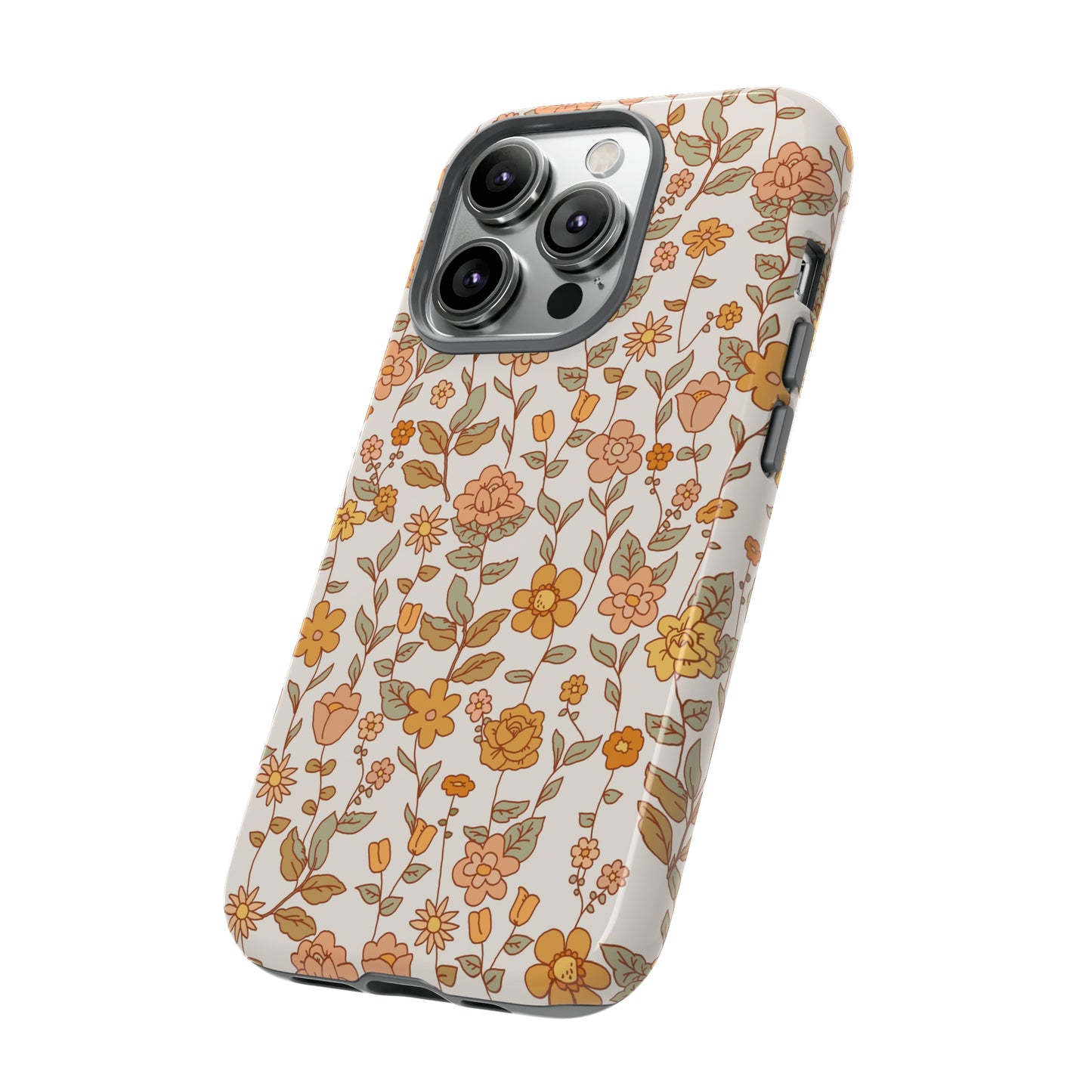 White Old Fashioned Flowers | Tough Phone Case