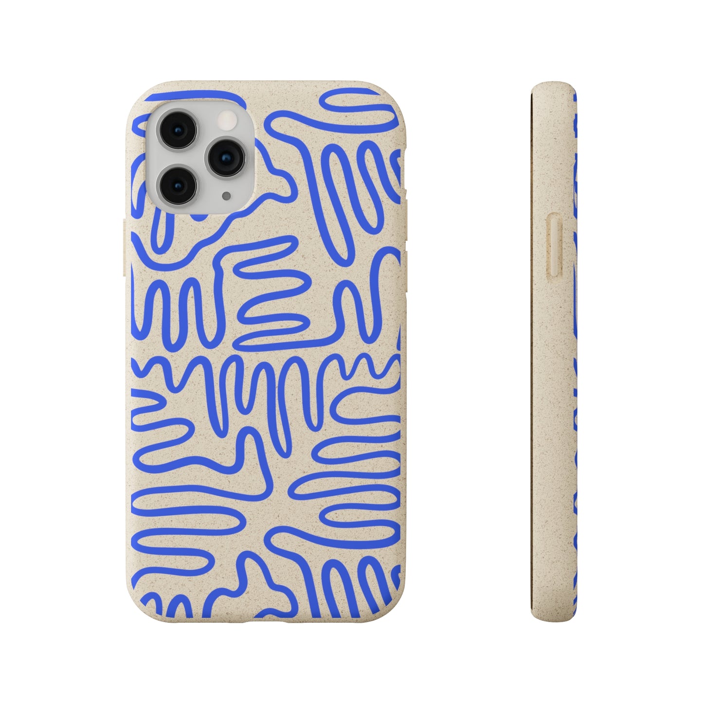 Blue Squigles | 100% Biodegradable Phone Case