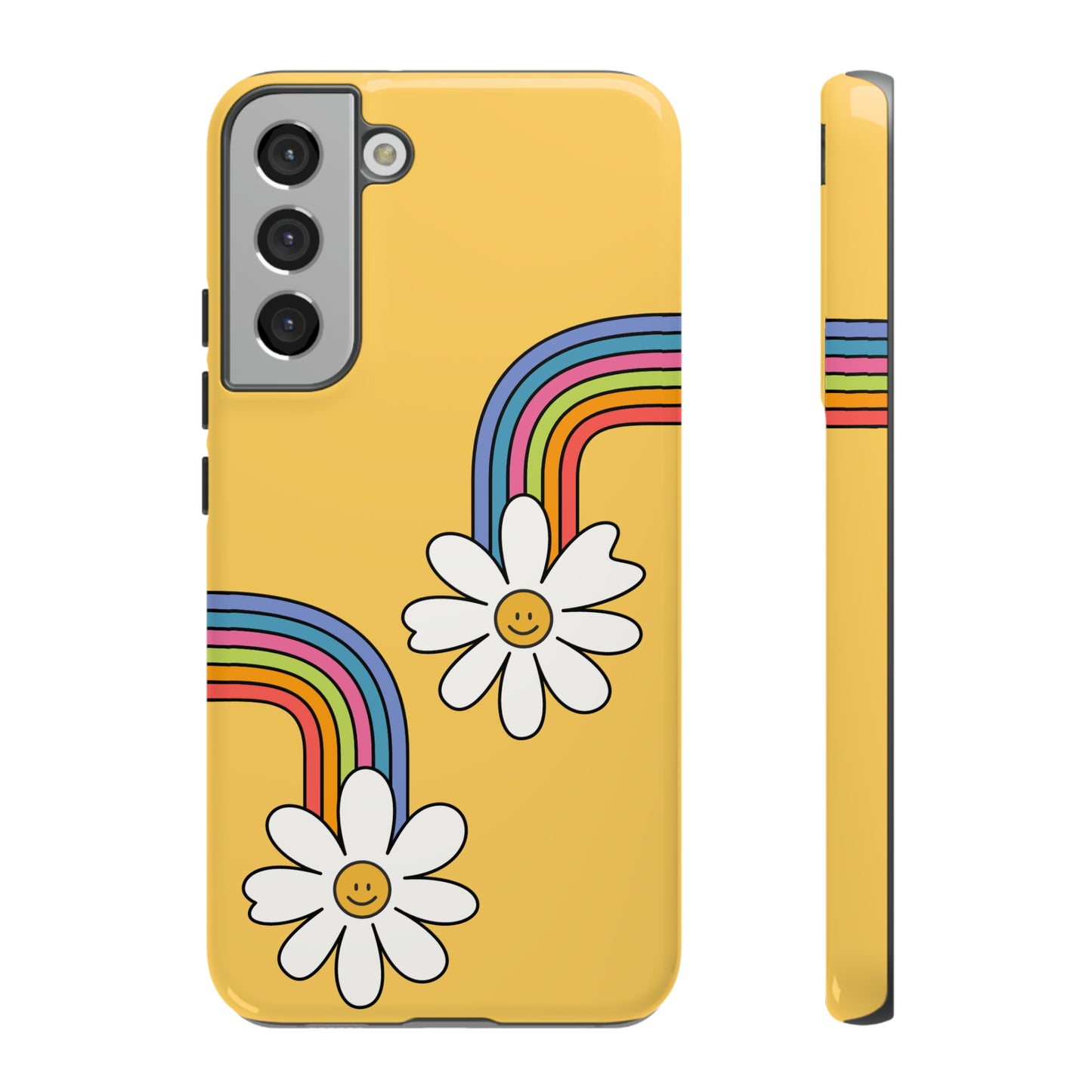 Groovy Rainbow Smiley Faces Phone Case- Tough Cases