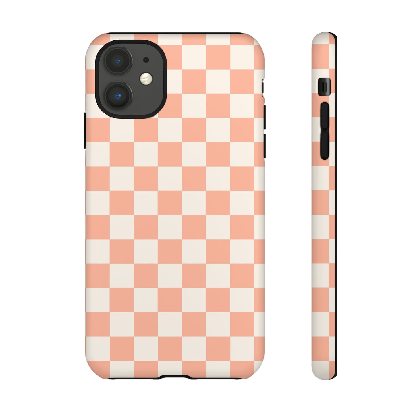 Light Peach Checkers | Tough Phone Case