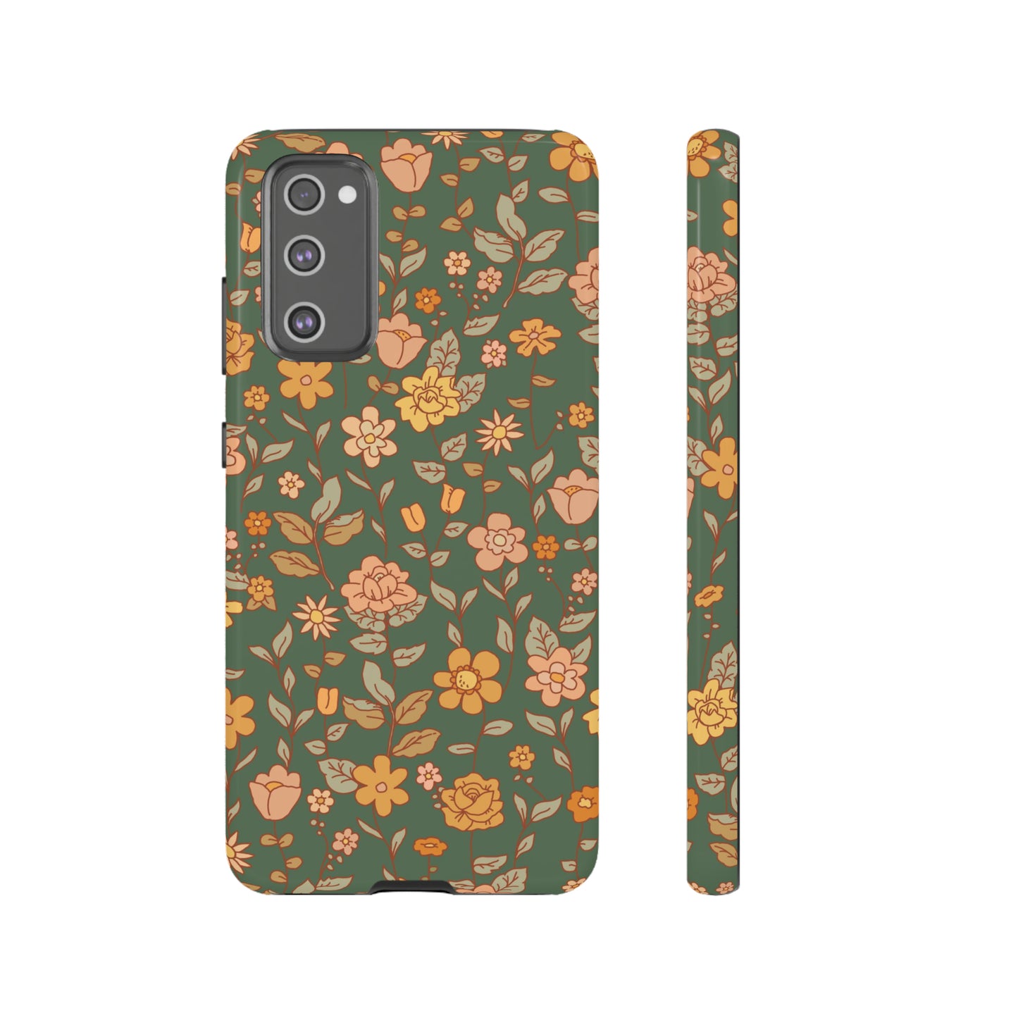 Green Old Fashioned Flowers | Tough Phone Case