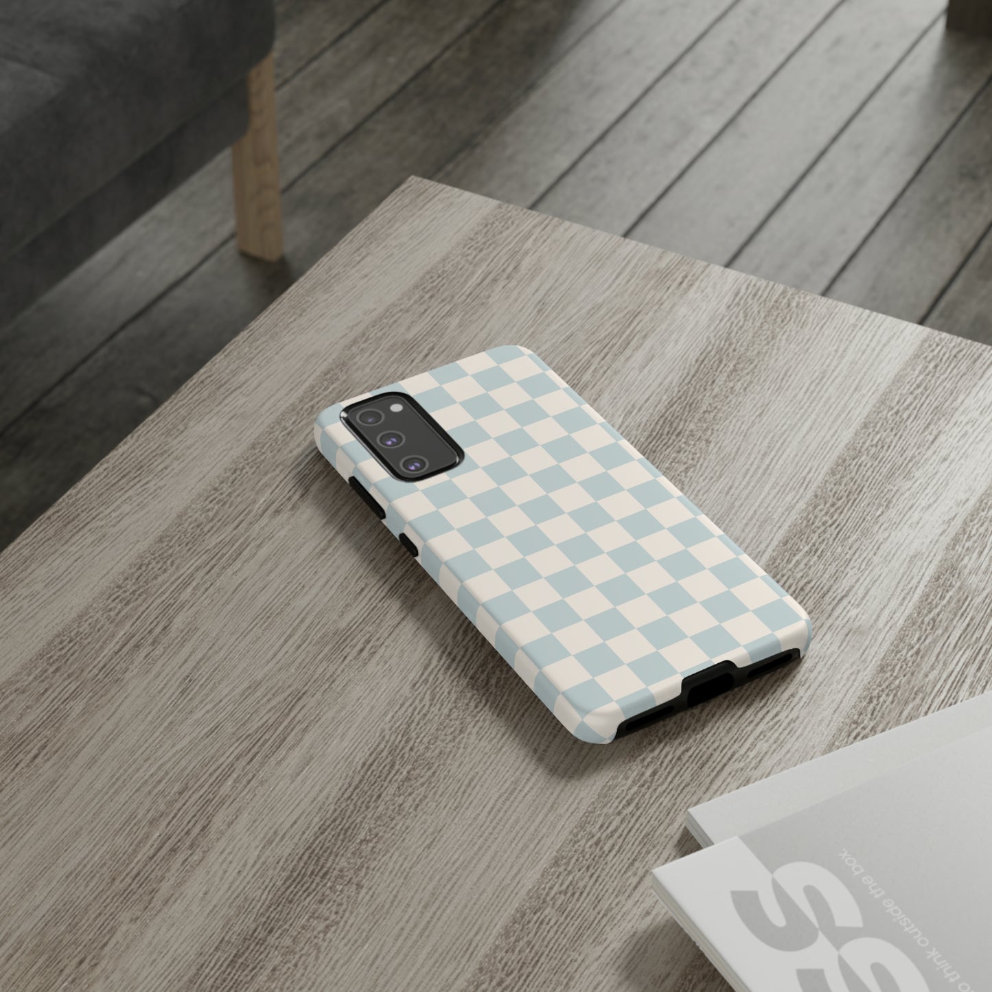 Light Blue Checkers | Tough Phone Case