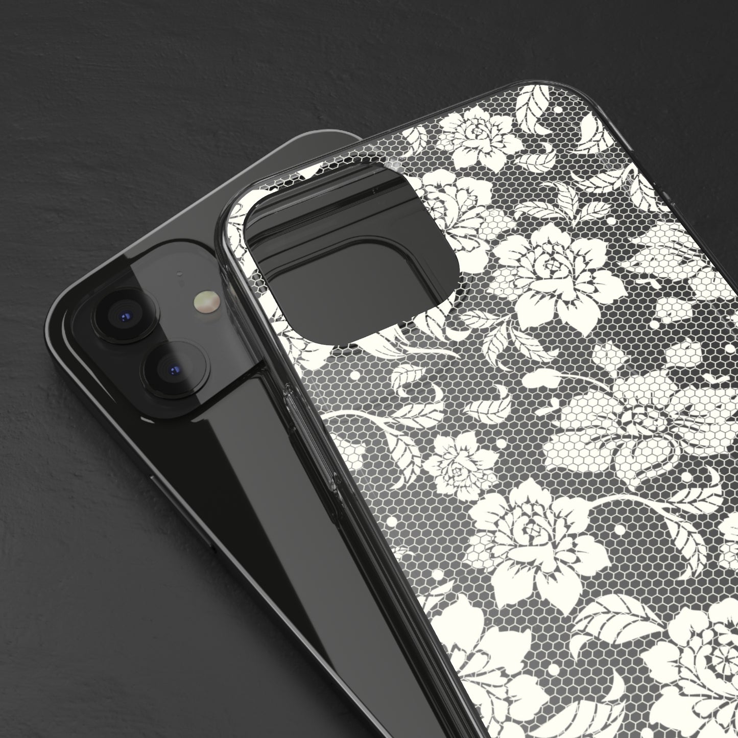 Romantic Lace Coquette Clear Phone Case