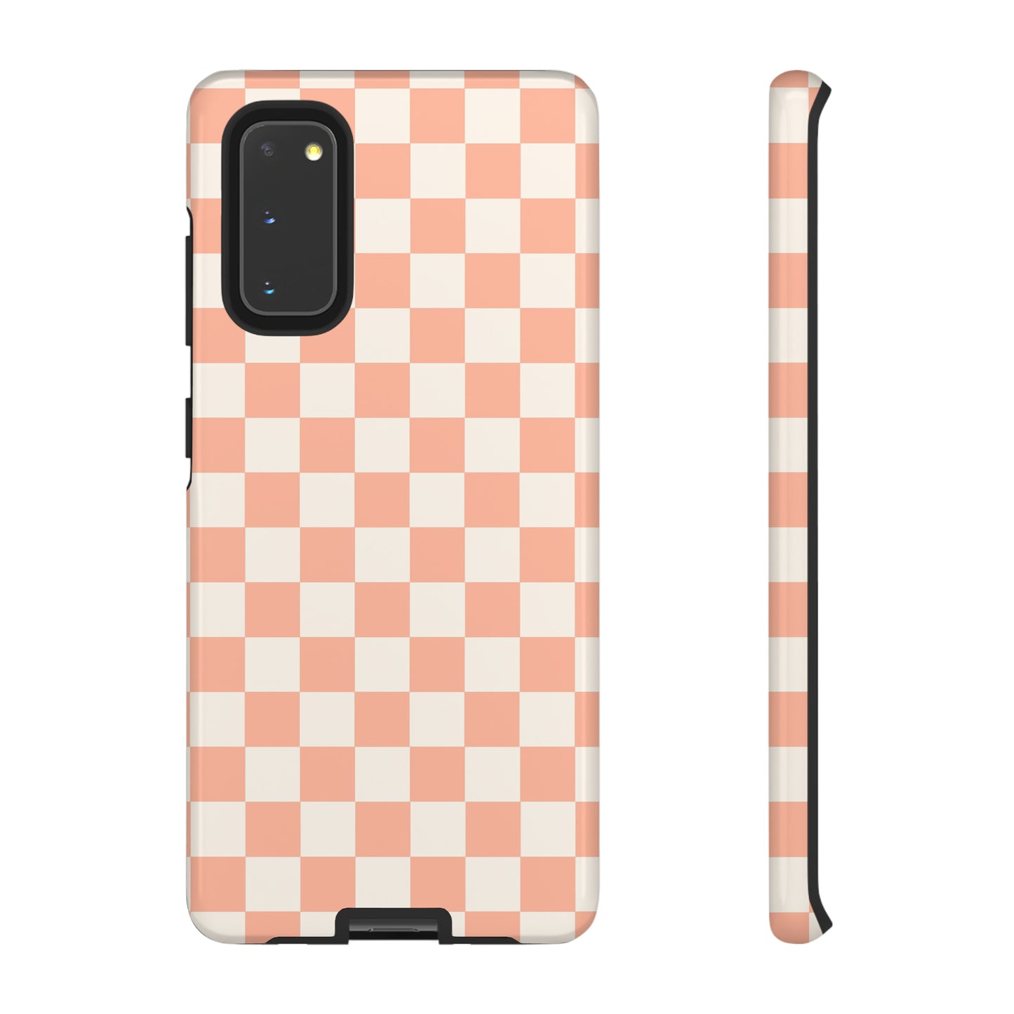 Light Peach Checkers | Tough Phone Case