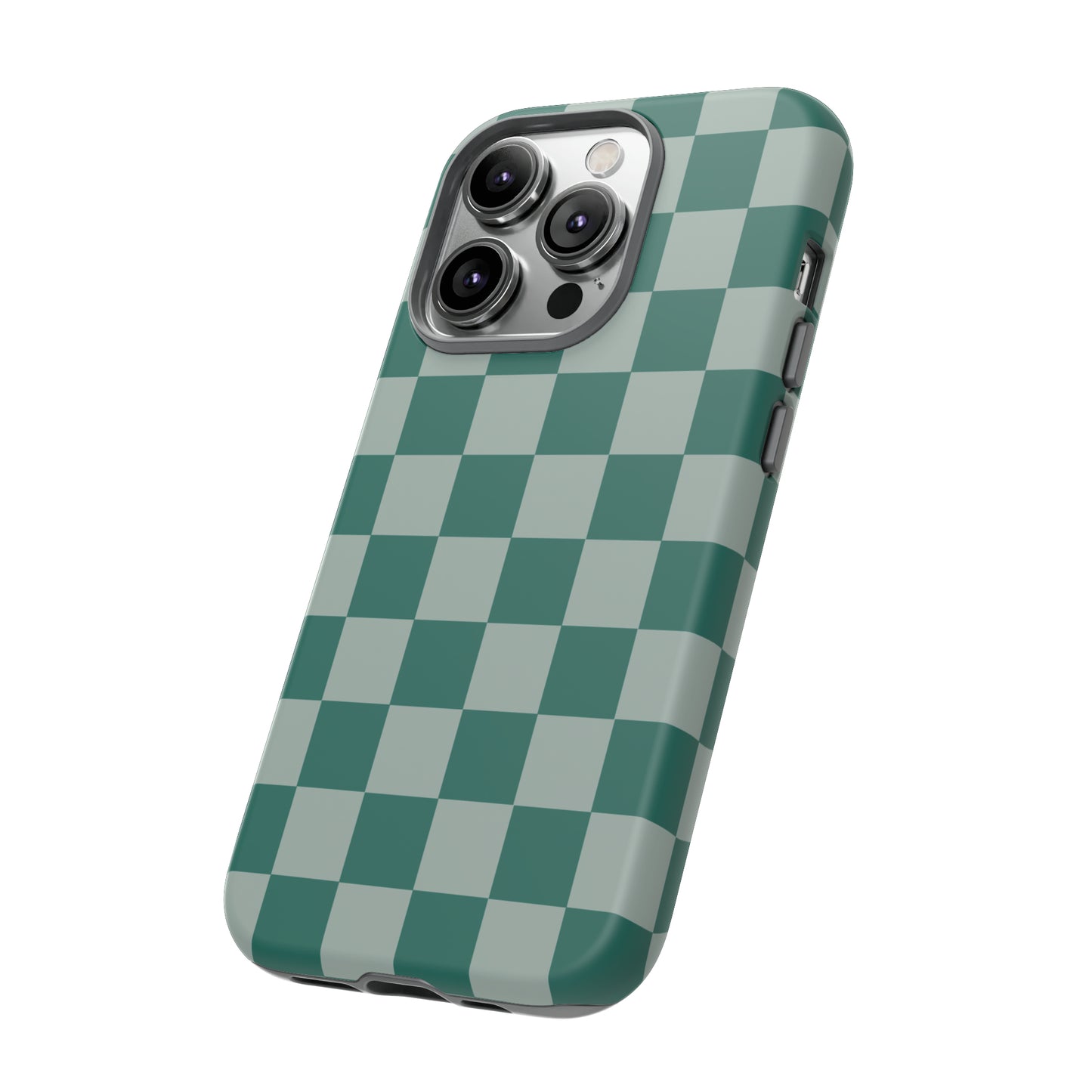 Green on Green Checkerboard | Tough Phone Case