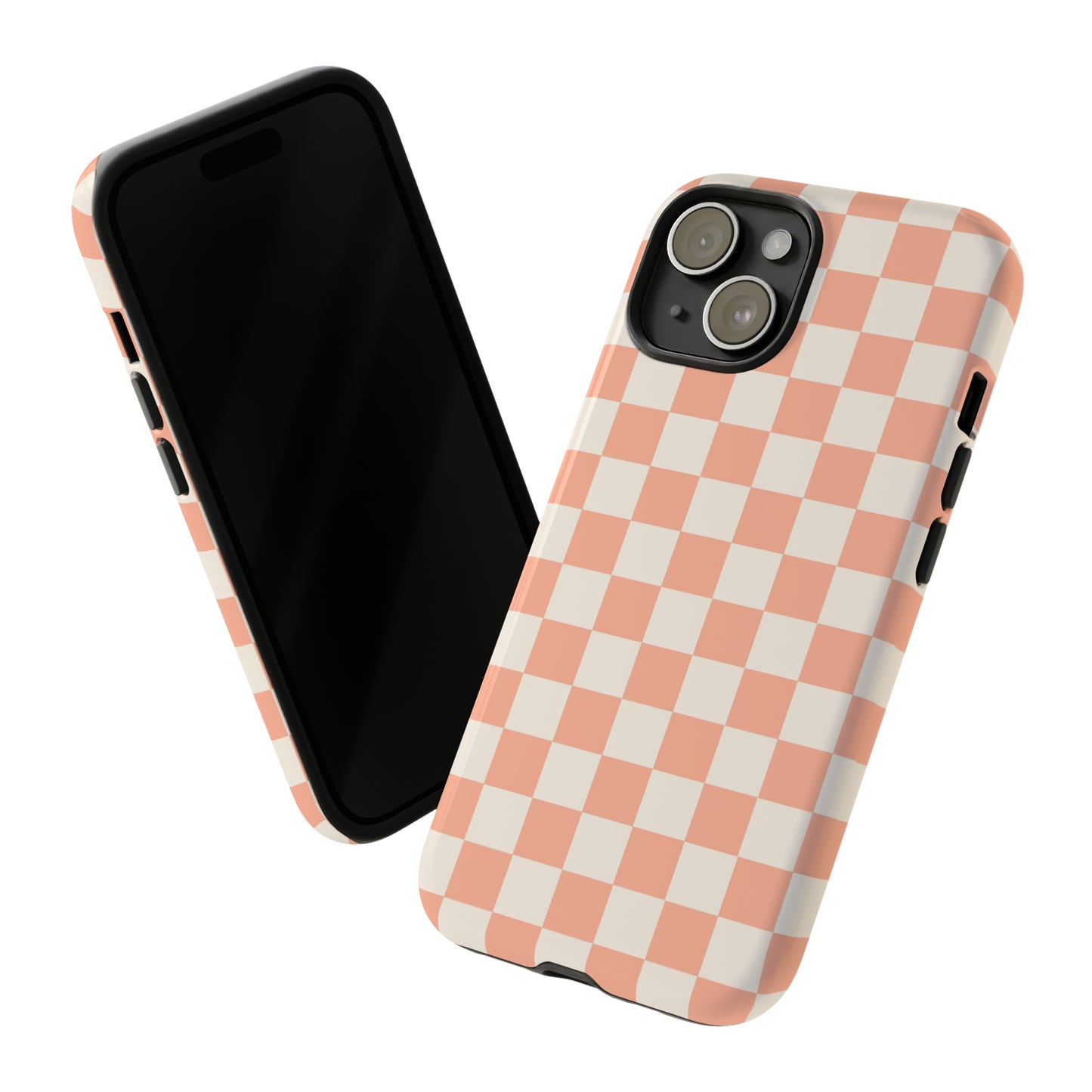 Light Peach Checkers | Tough Phone Case