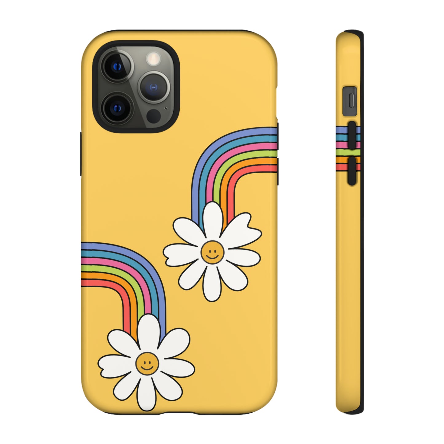 Groovy Rainbow Smiley Faces Phone Case- Tough Cases