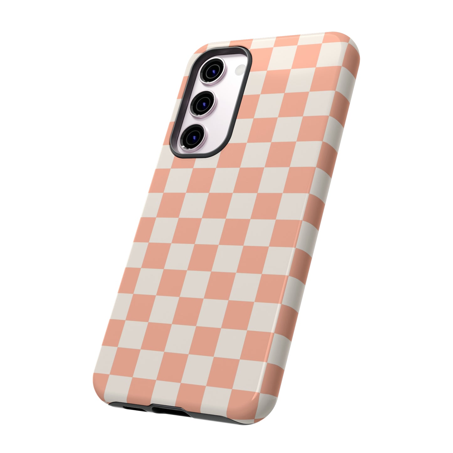 Light Peach Checkers | Tough Phone Case