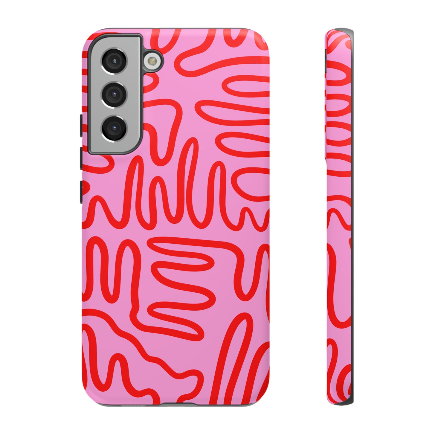 Red and Pink Squigles | Tough Phone Case