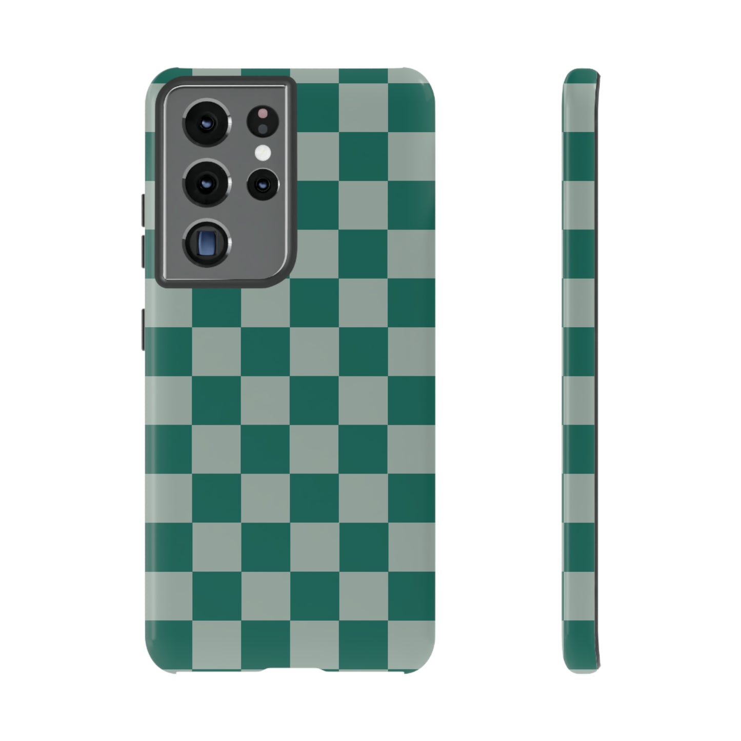 Green on Green Checkerboard | Tough Phone Case