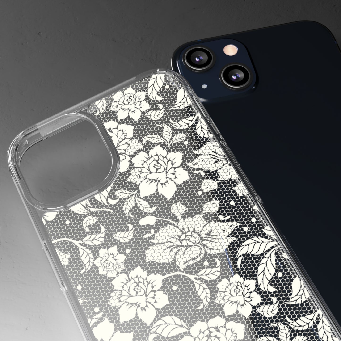 Romantic Lace Coquette Clear Phone Case