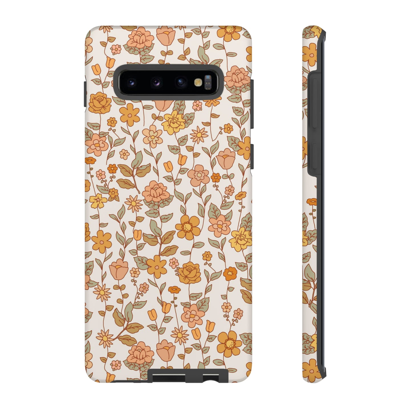 White Old Fashioned Flowers | Tough Phone Case