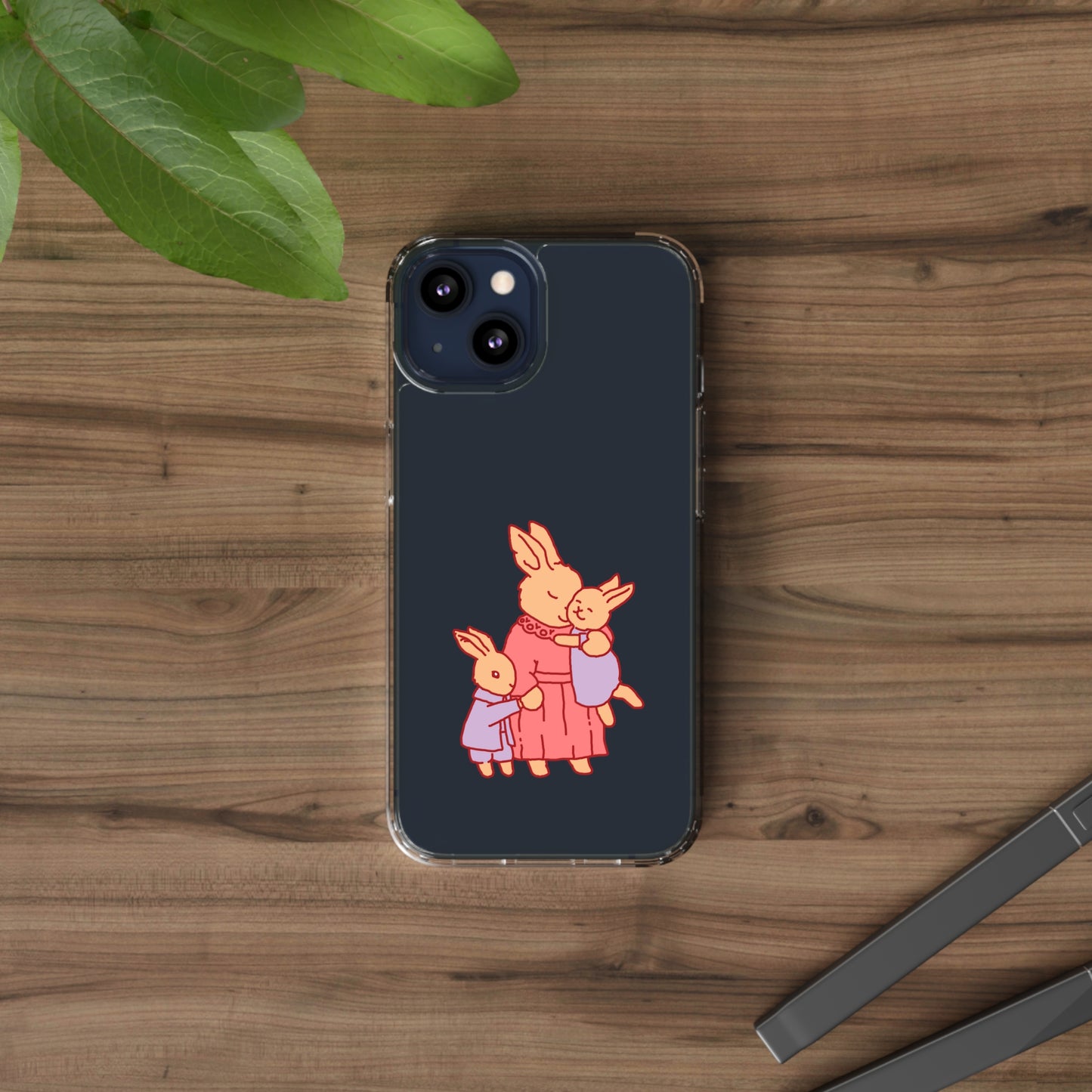 Sweetest Bunny Mom Clear Phone Case