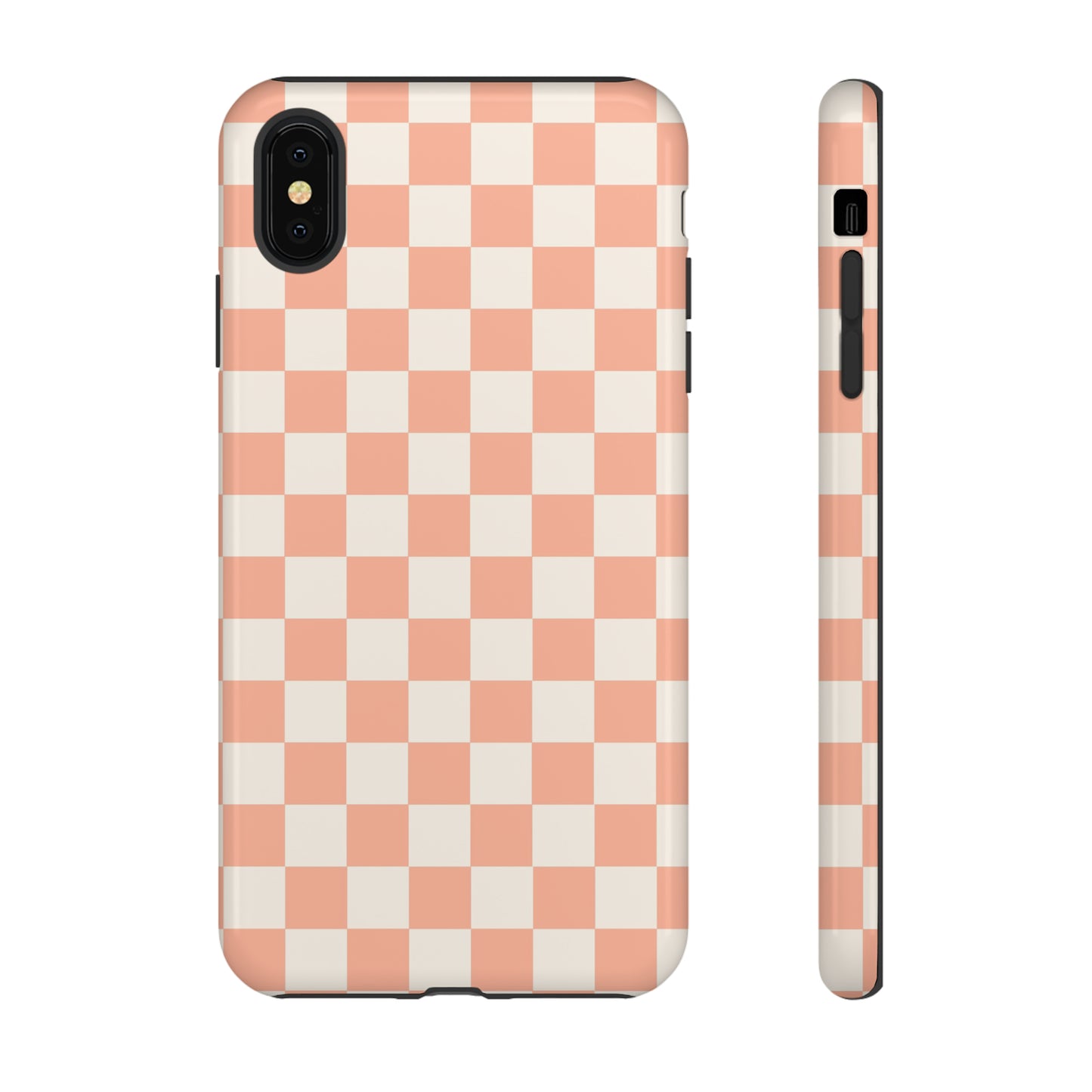 Light Peach Checkers | Tough Phone Case