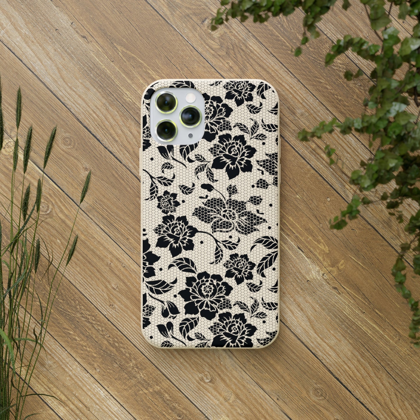 Black Lace Coquette | 100% Biodegradable Phone Case