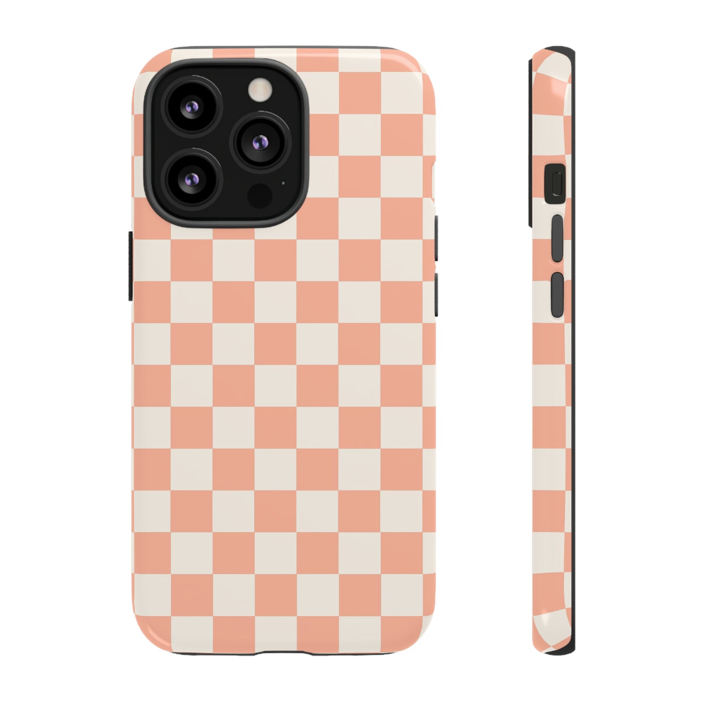 Light Peach Checkers | Tough Phone Case