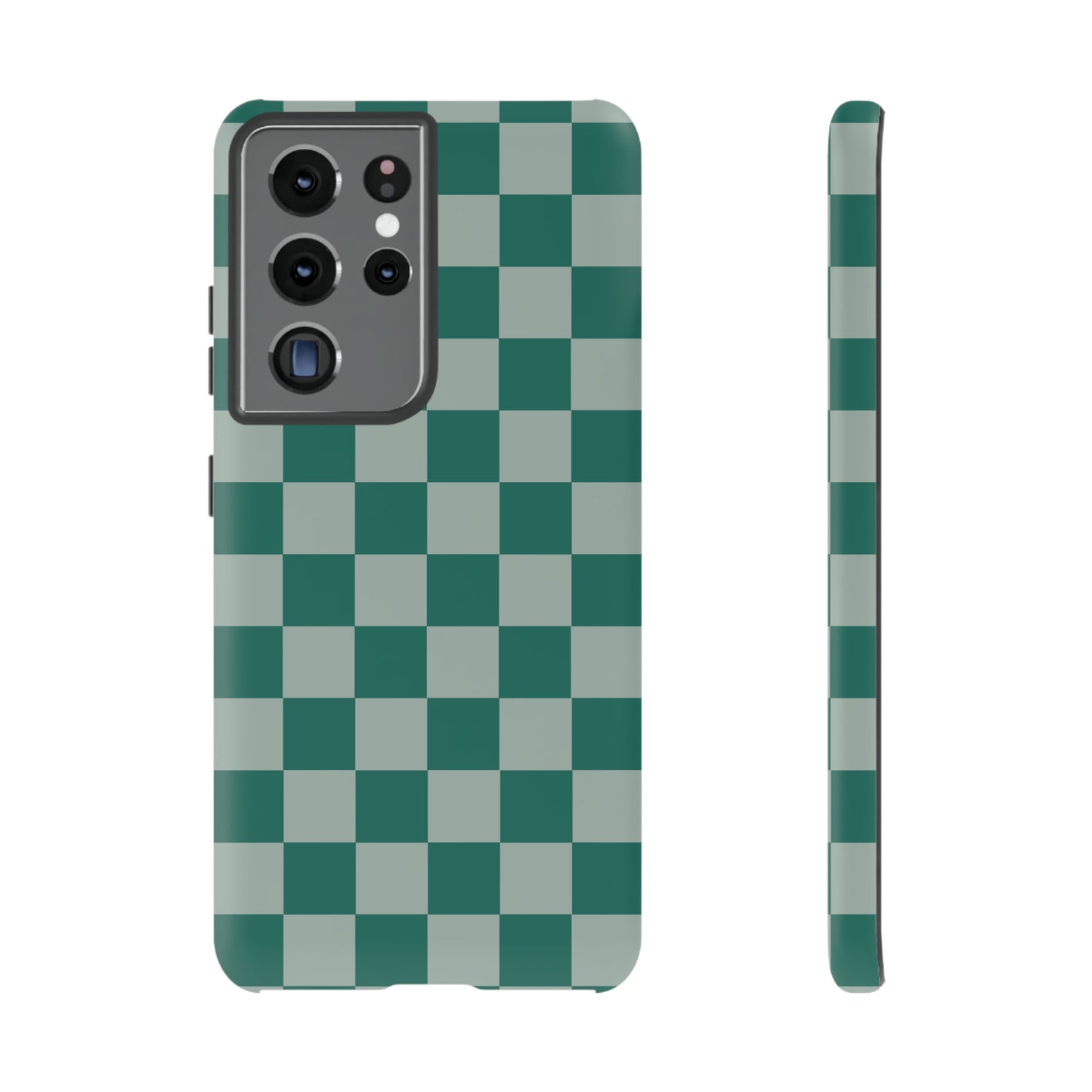 Green on Green Checkerboard | Tough Phone Case