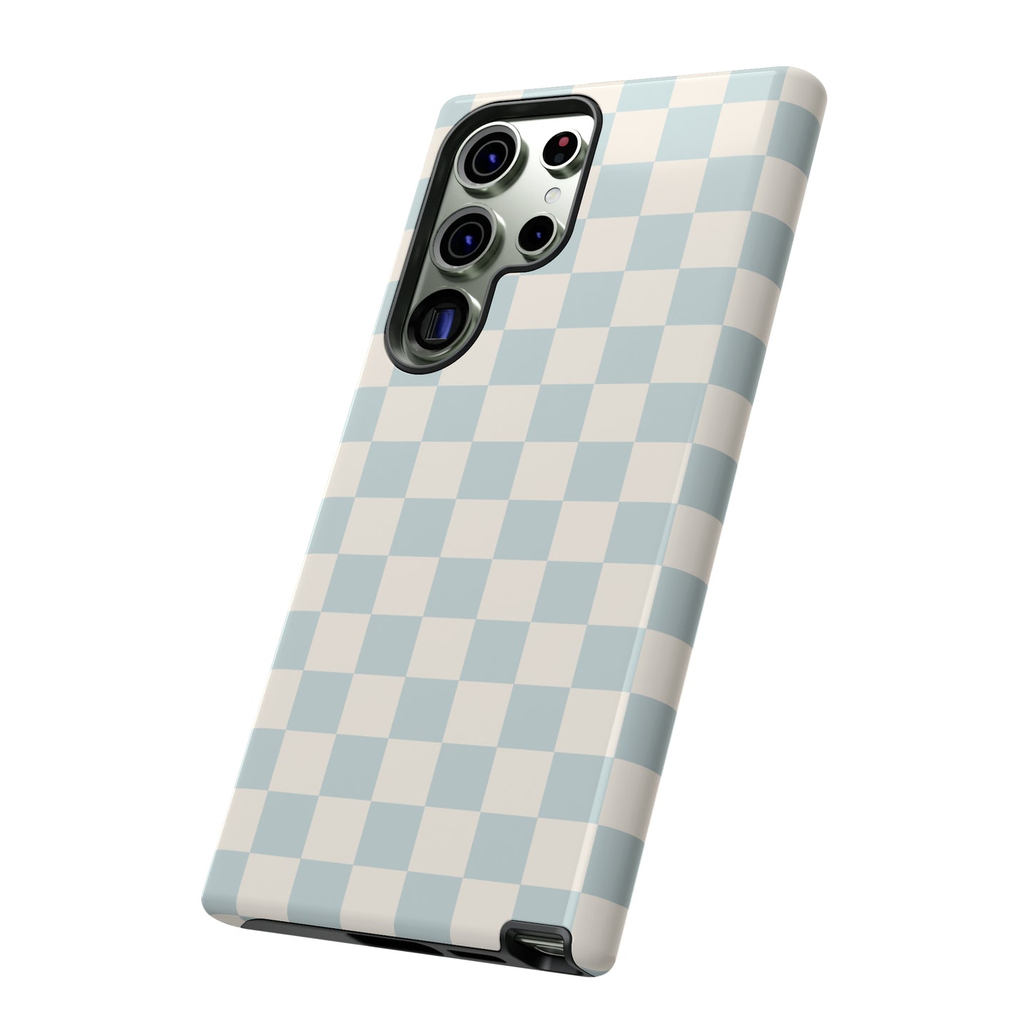 Light Blue Checkers | Tough Phone Case