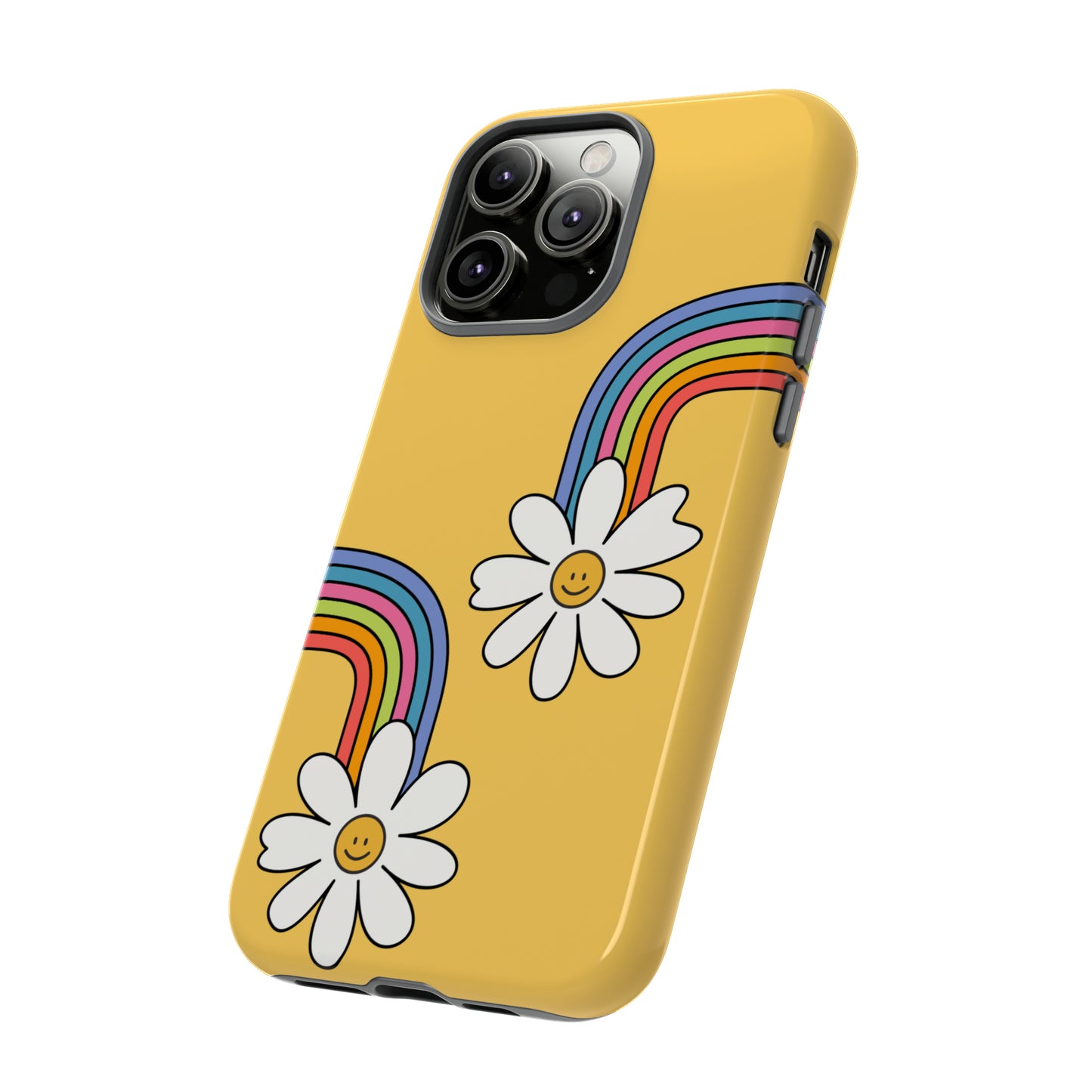 Groovy Rainbow Smiley Faces Phone Case- Tough Cases