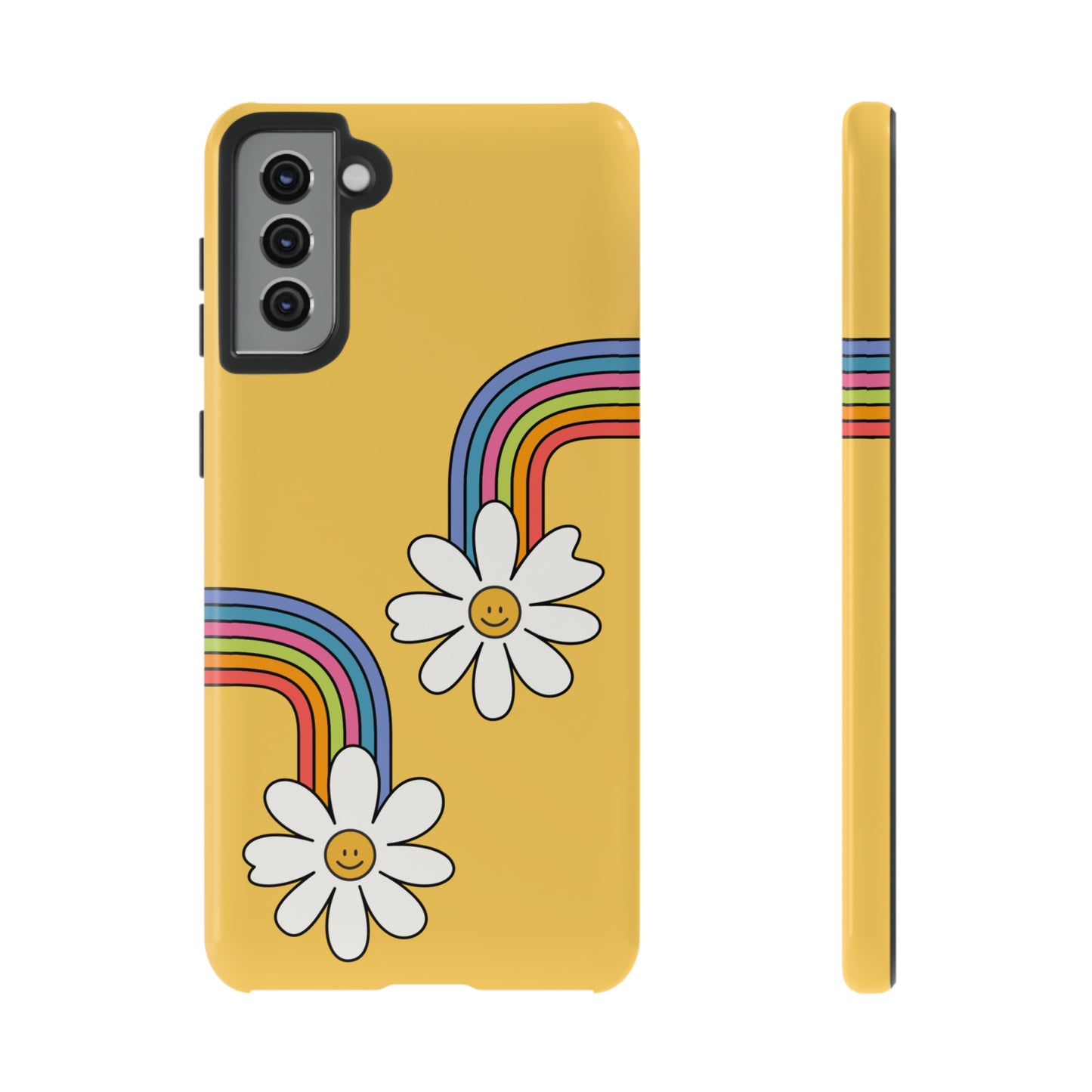 Groovy Rainbow Smiley Faces Phone Case- Tough Cases