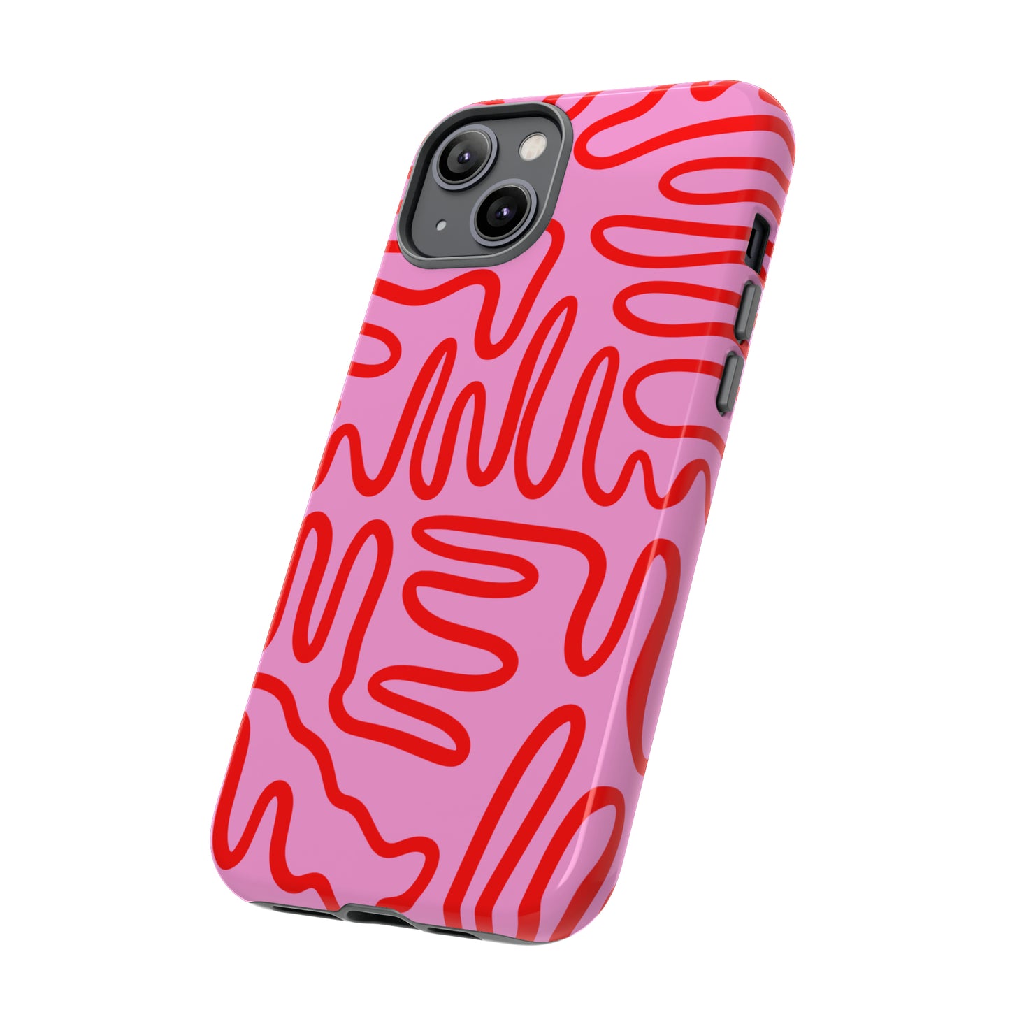 Red and Pink Squigles | Tough Phone Case