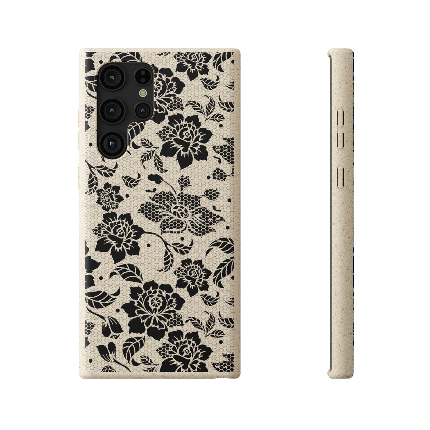 Black Lace Coquette | 100% Biodegradable Phone Case