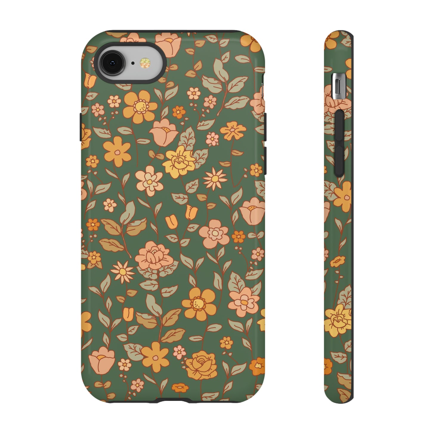 Green Old Fashioned Flowers | Tough Phone Case