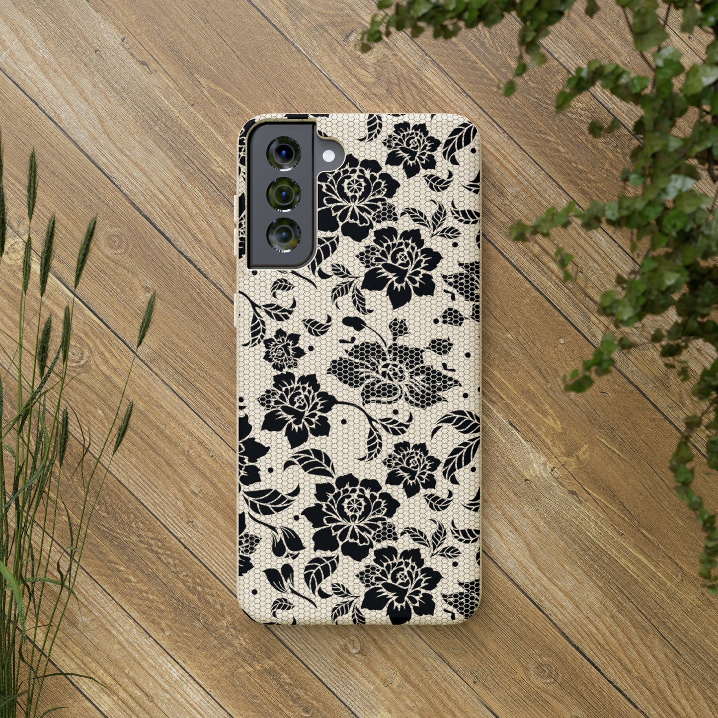 Black Lace Coquette | 100% Biodegradable Phone Case