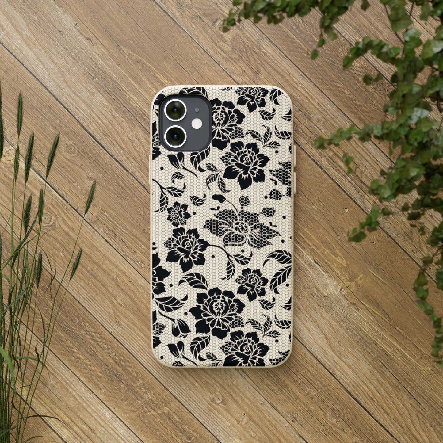 Black Lace Coquette | 100% Biodegradable Phone Case