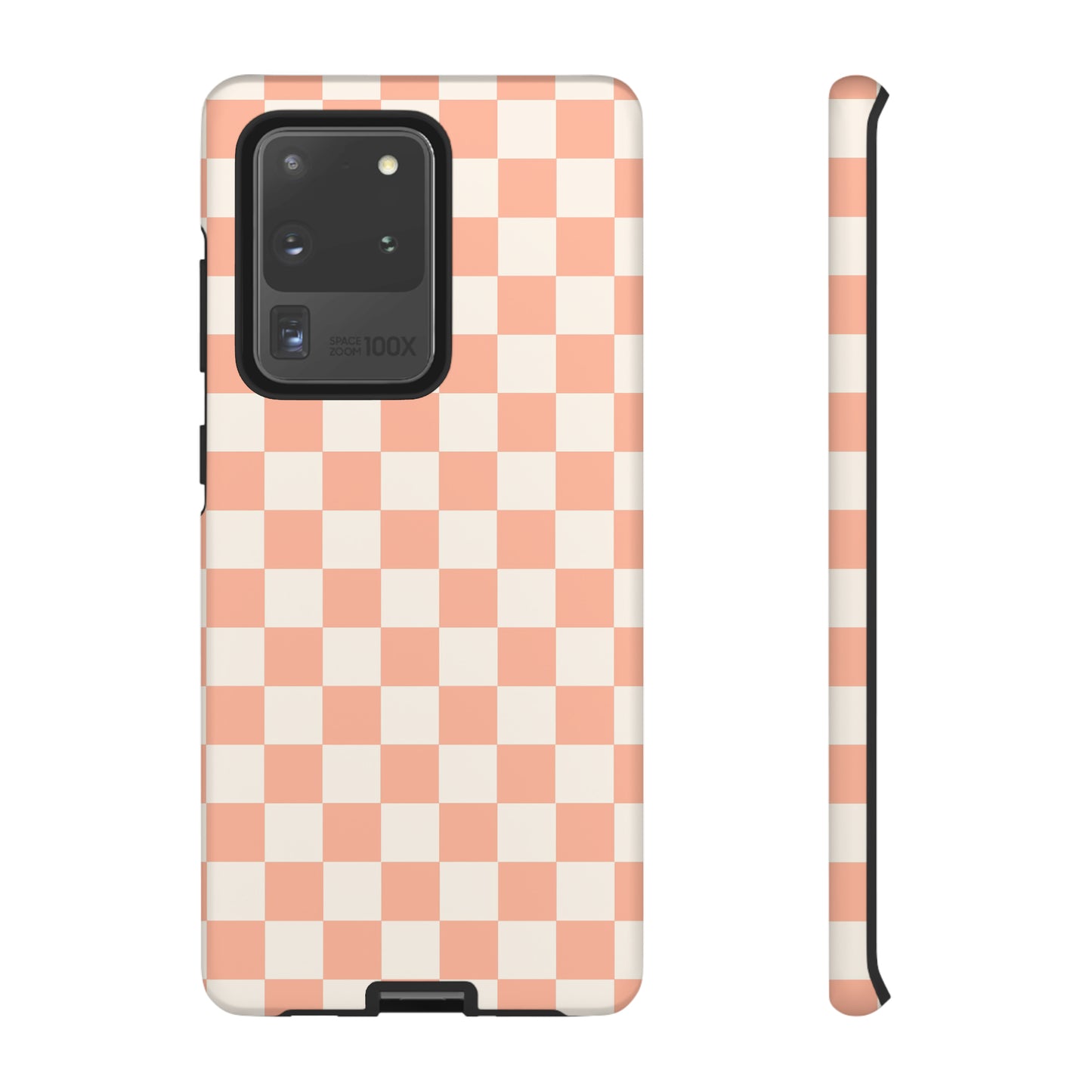 Light Peach Checkers | Tough Phone Case