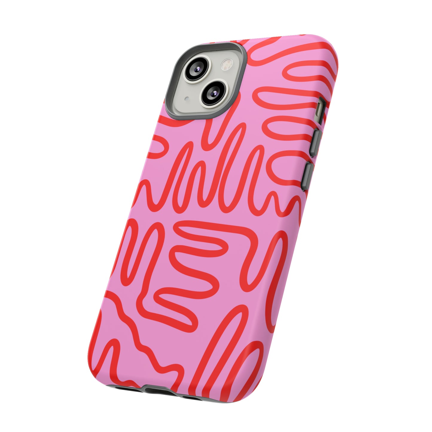 Red and Pink Squigles | Tough Phone Case