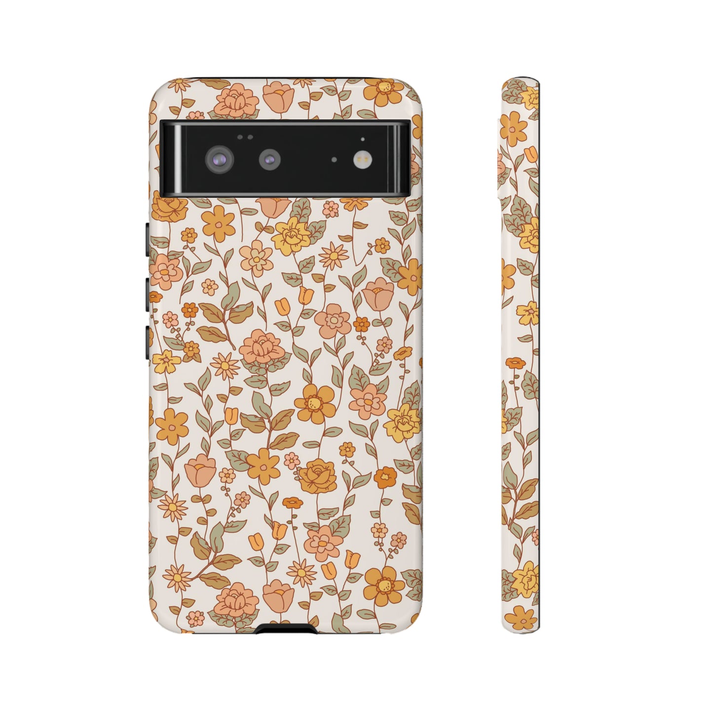 White Old Fashioned Flowers | Tough Phone Case