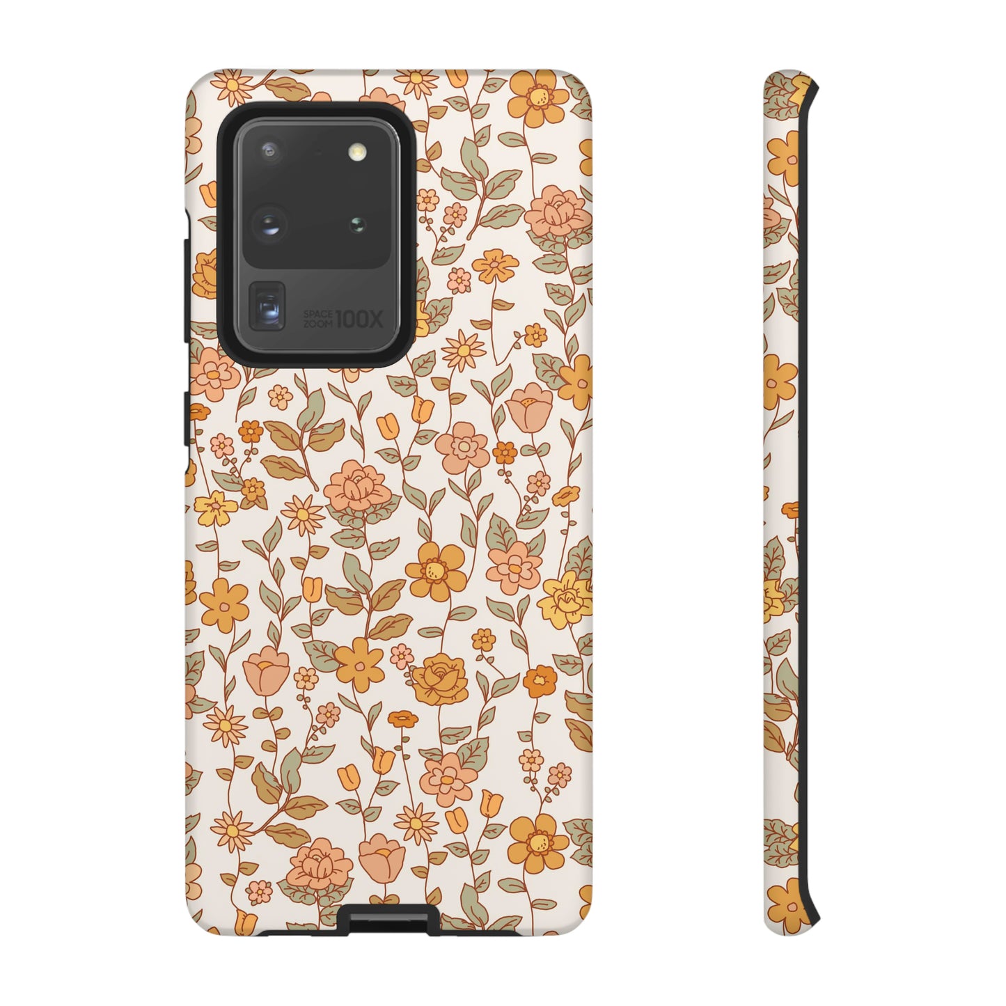 White Old Fashioned Flowers | Tough Phone Case