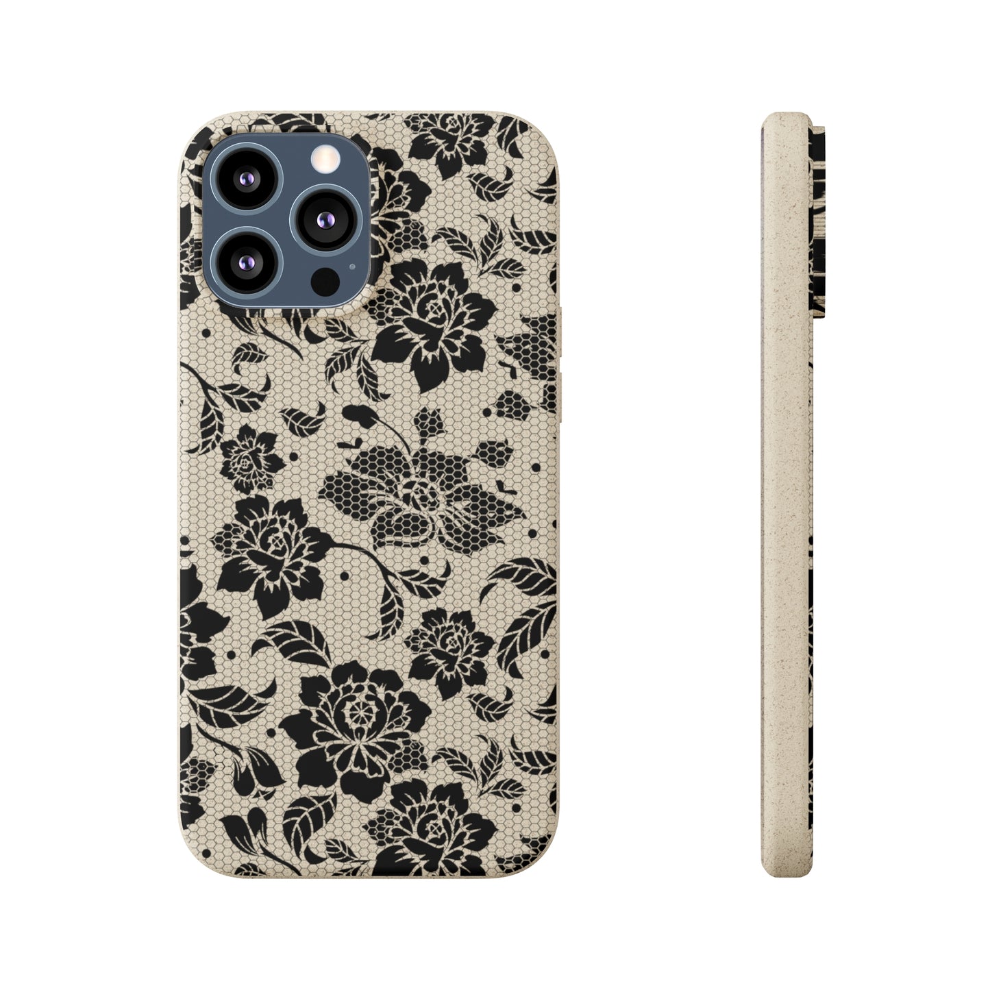 Black Lace Coquette | 100% Biodegradable Phone Case