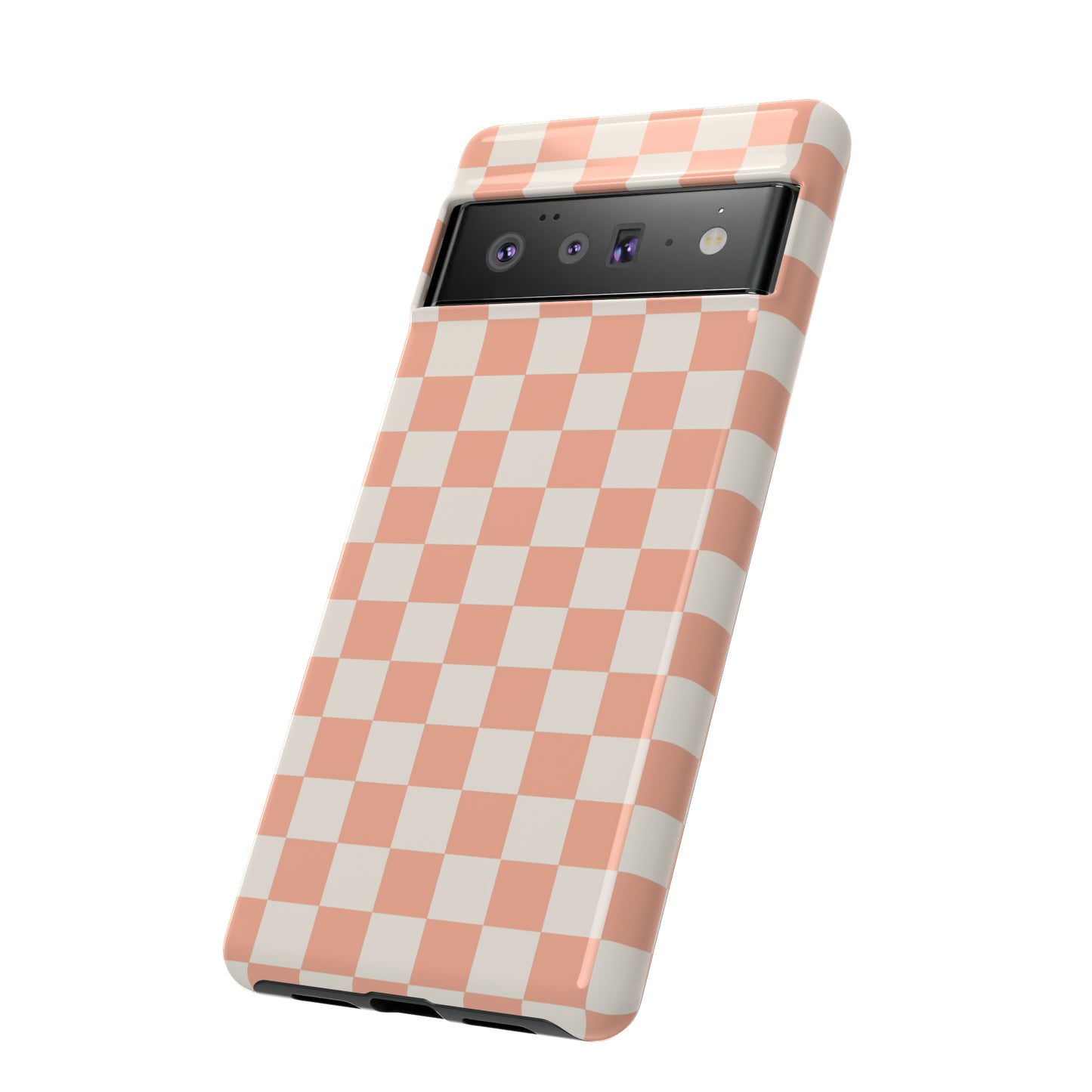 Light Peach Checkers | Tough Phone Case