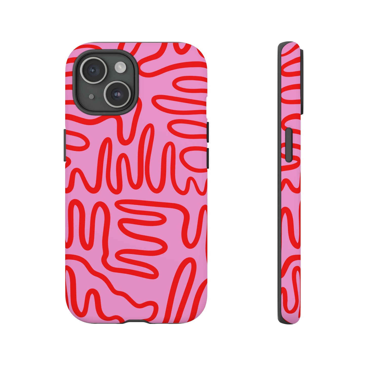 Red and Pink Squigles | Tough Phone Case