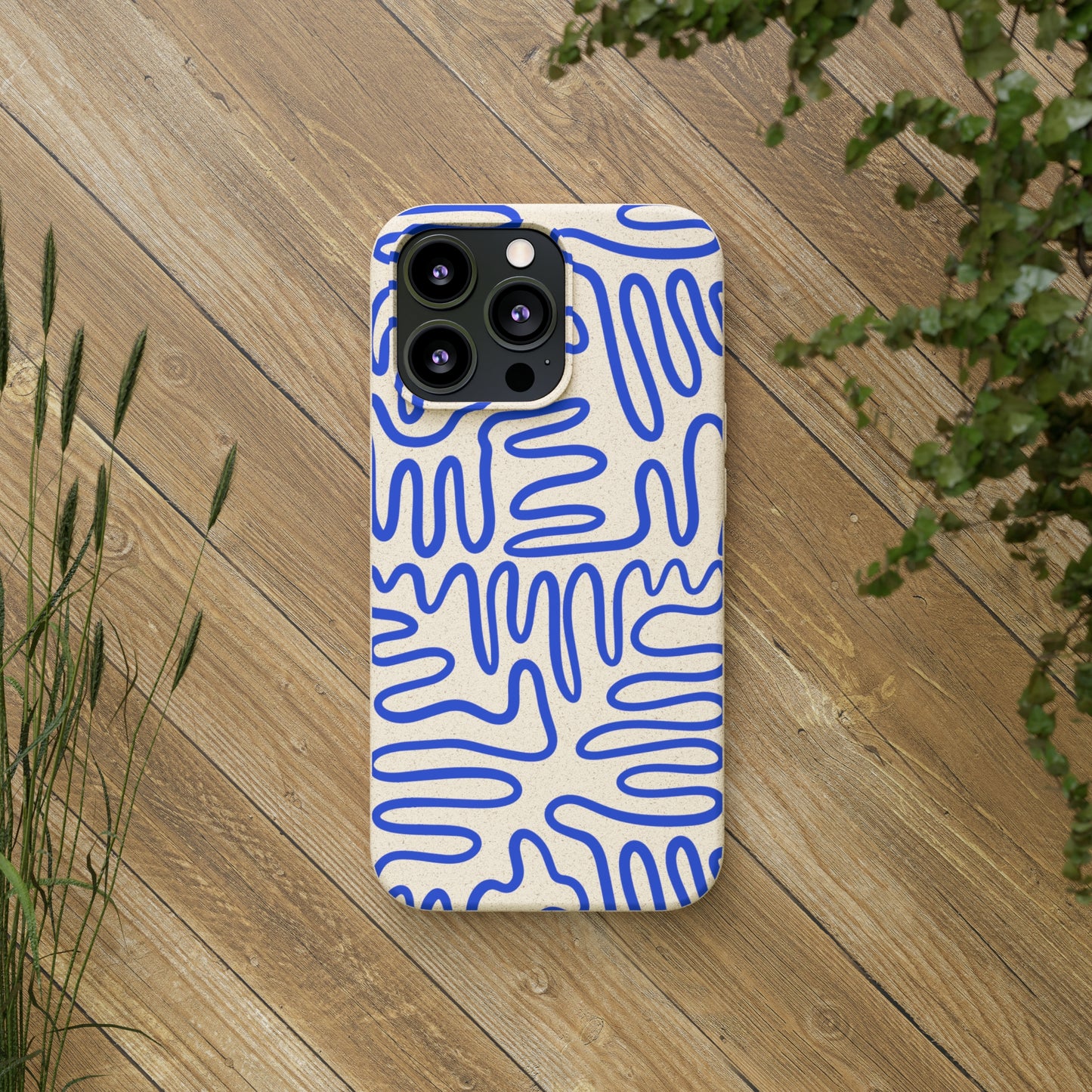 Blue Squigles | 100% Biodegradable Phone Case