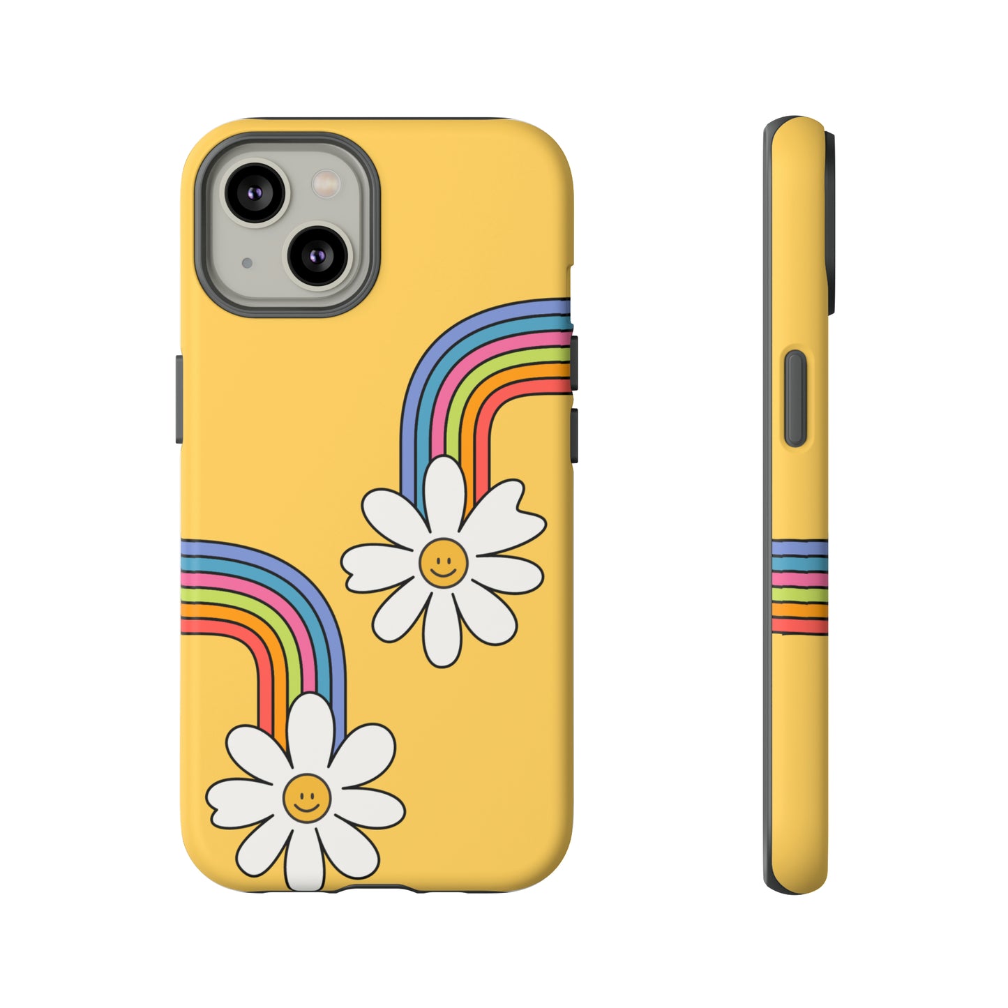 Groovy Rainbow Smiley Faces Phone Case- Tough Cases