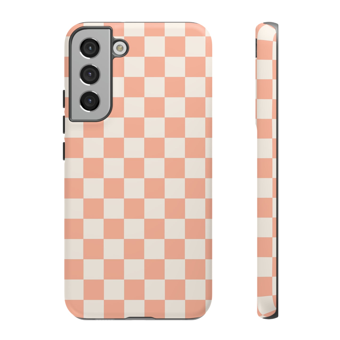 Light Peach Checkers | Tough Phone Case