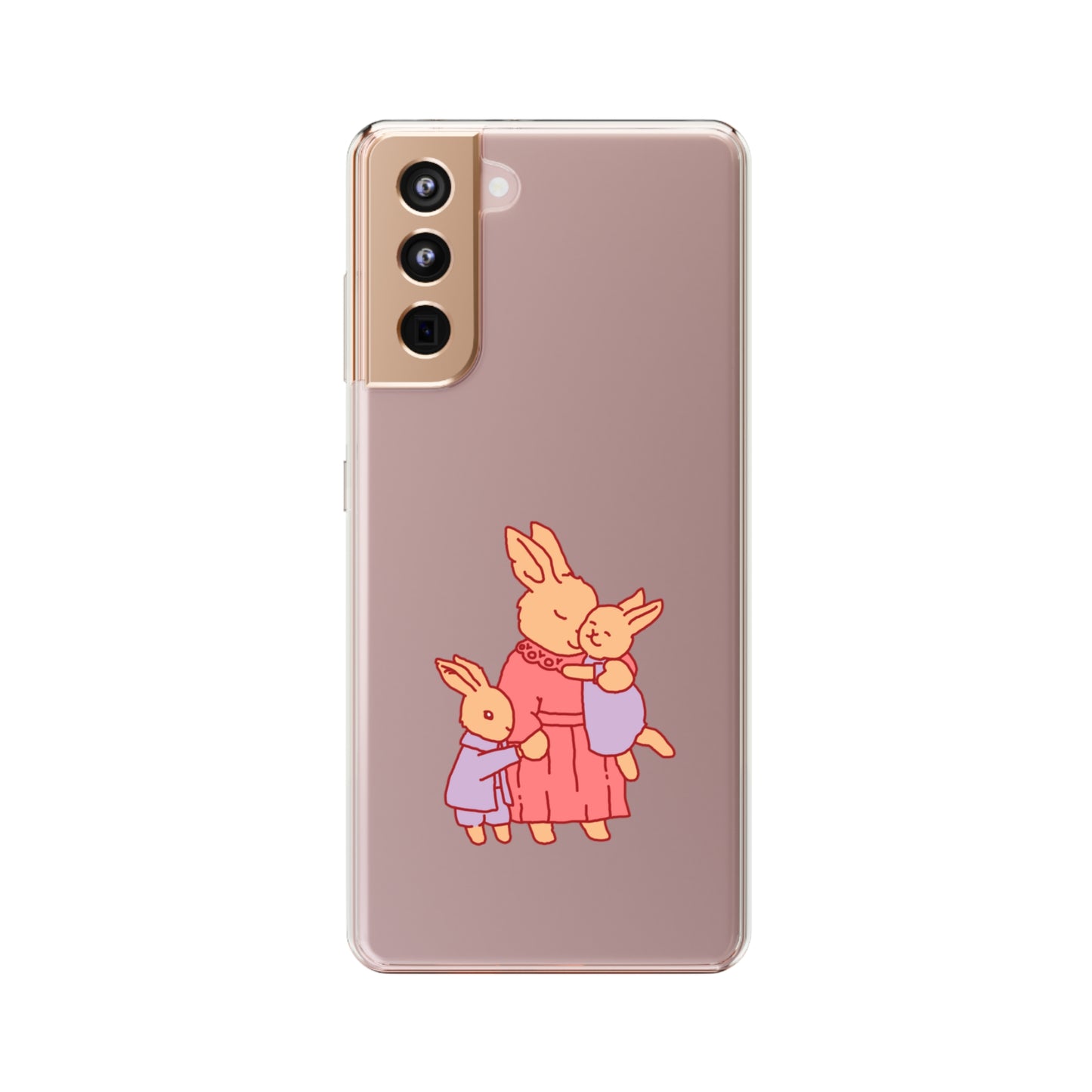 Sweetest Bunny Mom Clear Phone Case