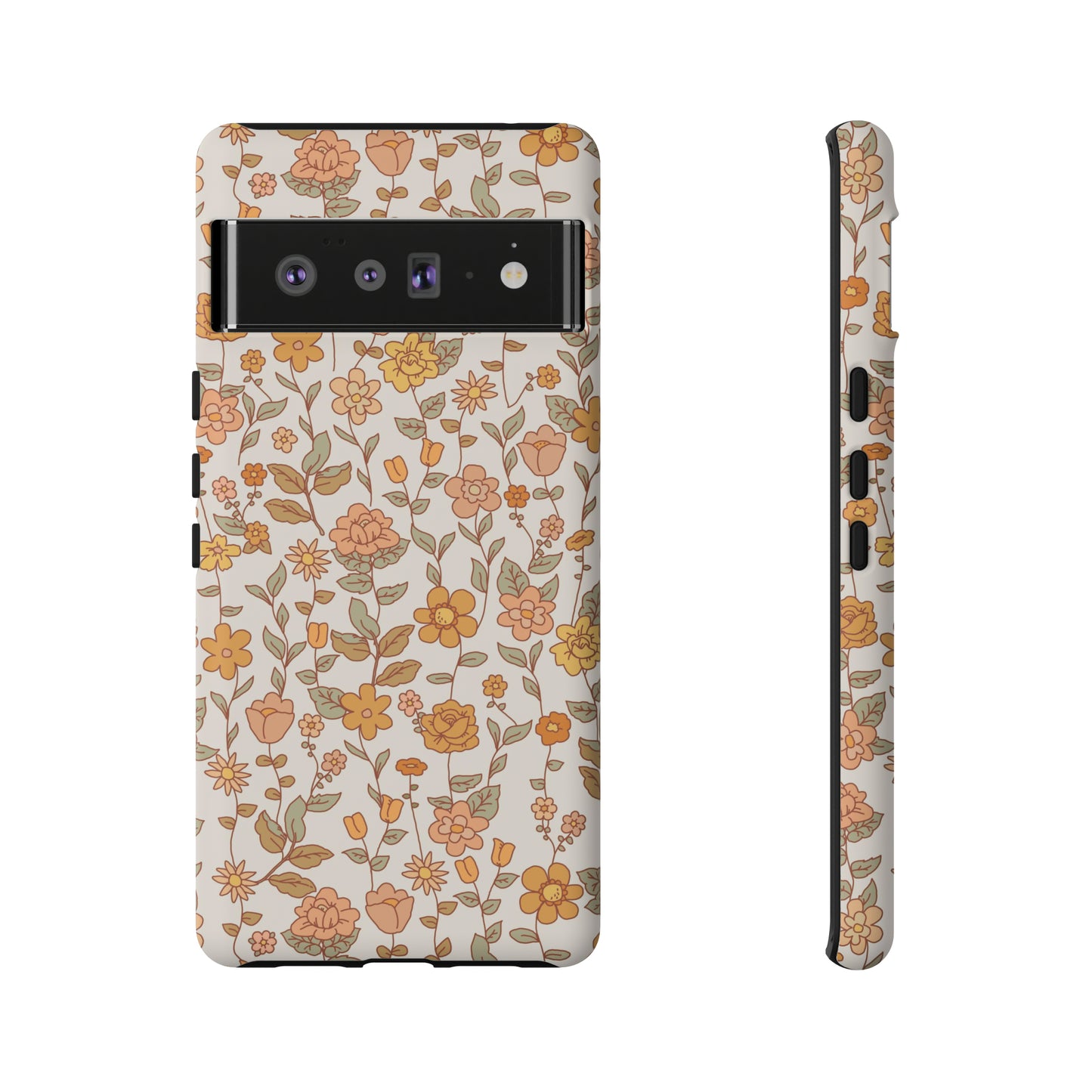 White Old Fashioned Flowers | Tough Phone Case