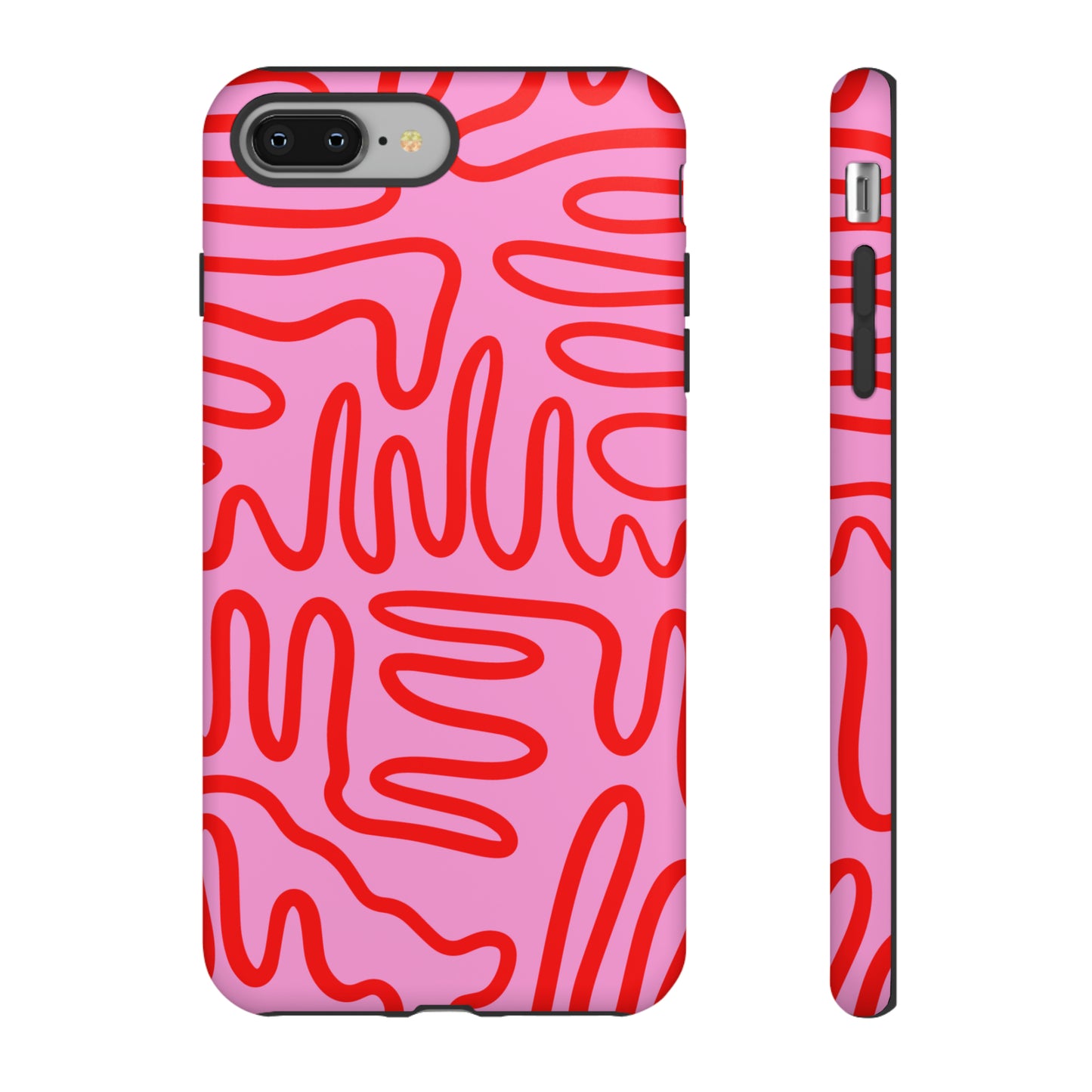 Red and Pink Squigles | Tough Phone Case