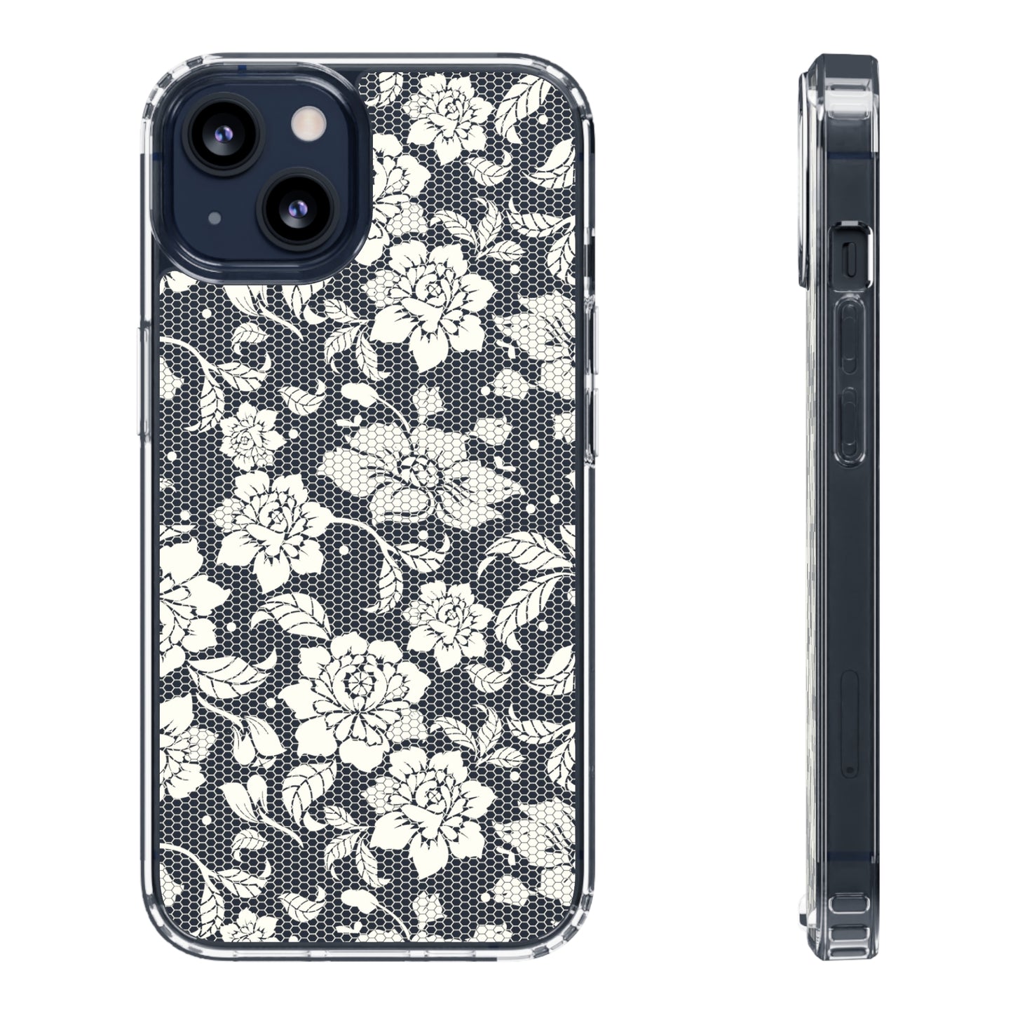 Romantic Lace Coquette Clear Phone Case