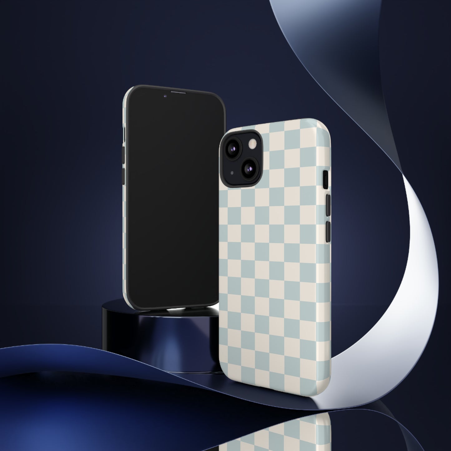 Light Blue Checkers | Tough Phone Case