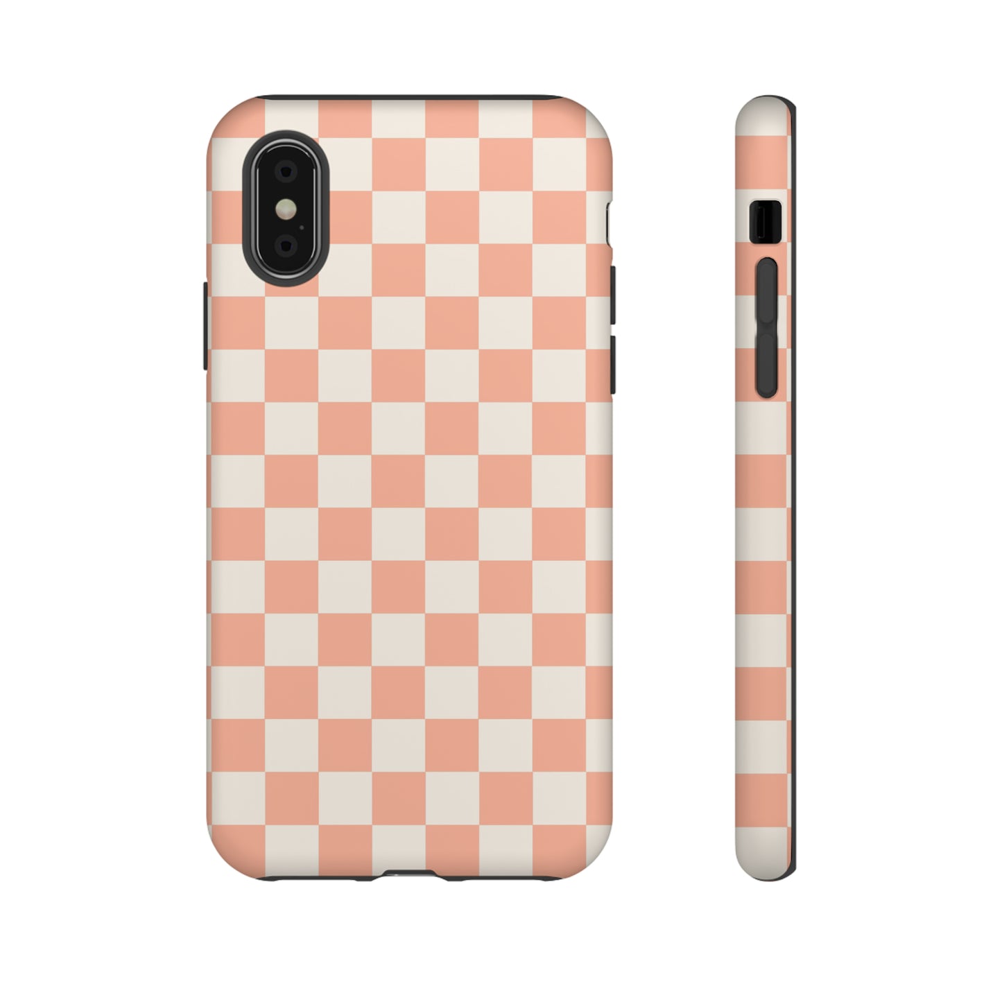 Light Peach Checkers | Tough Phone Case